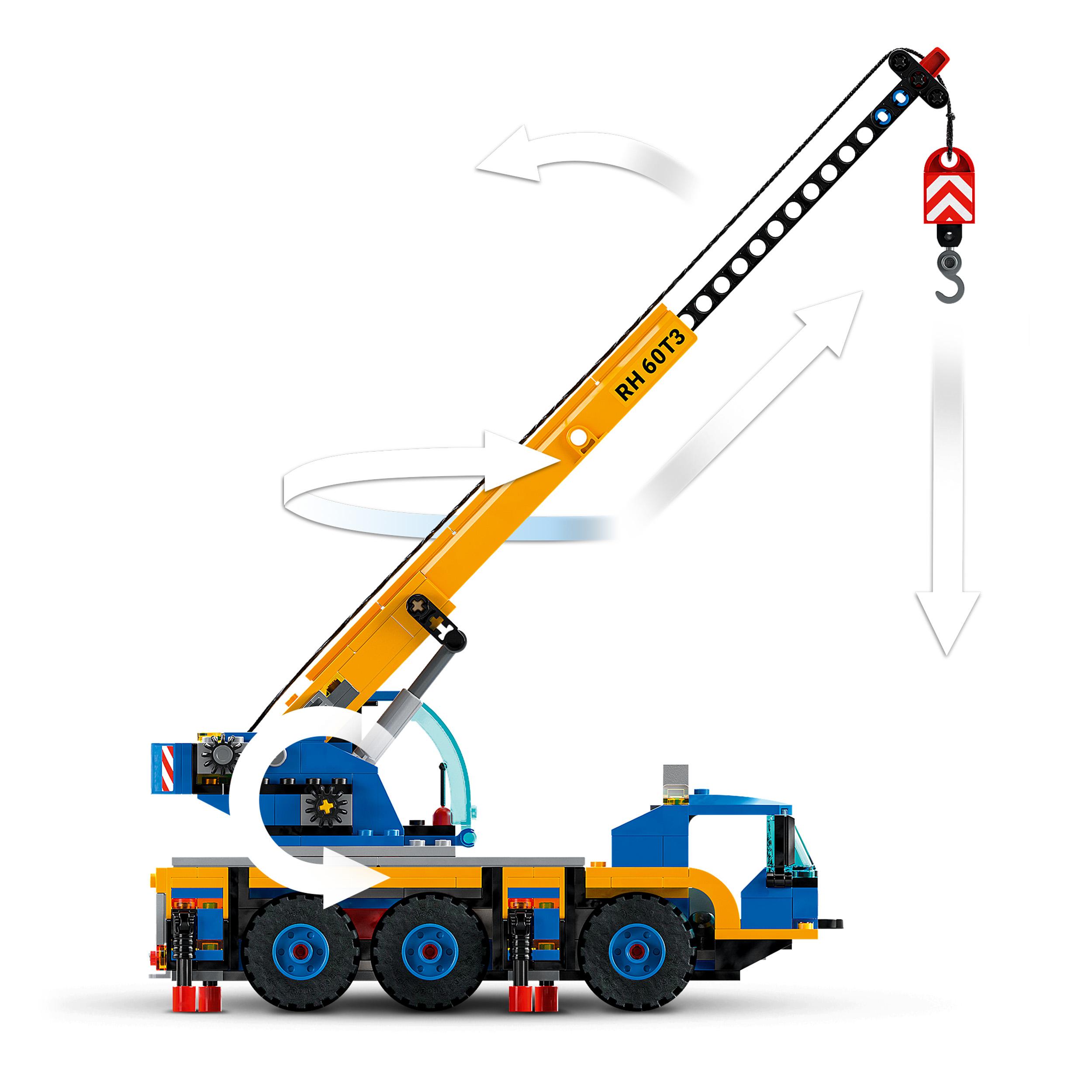 LEGO City Great Vehicles Gru Mobile, Veicoli da Cantiere, Camion Giocattolo, Gio 60324, , large