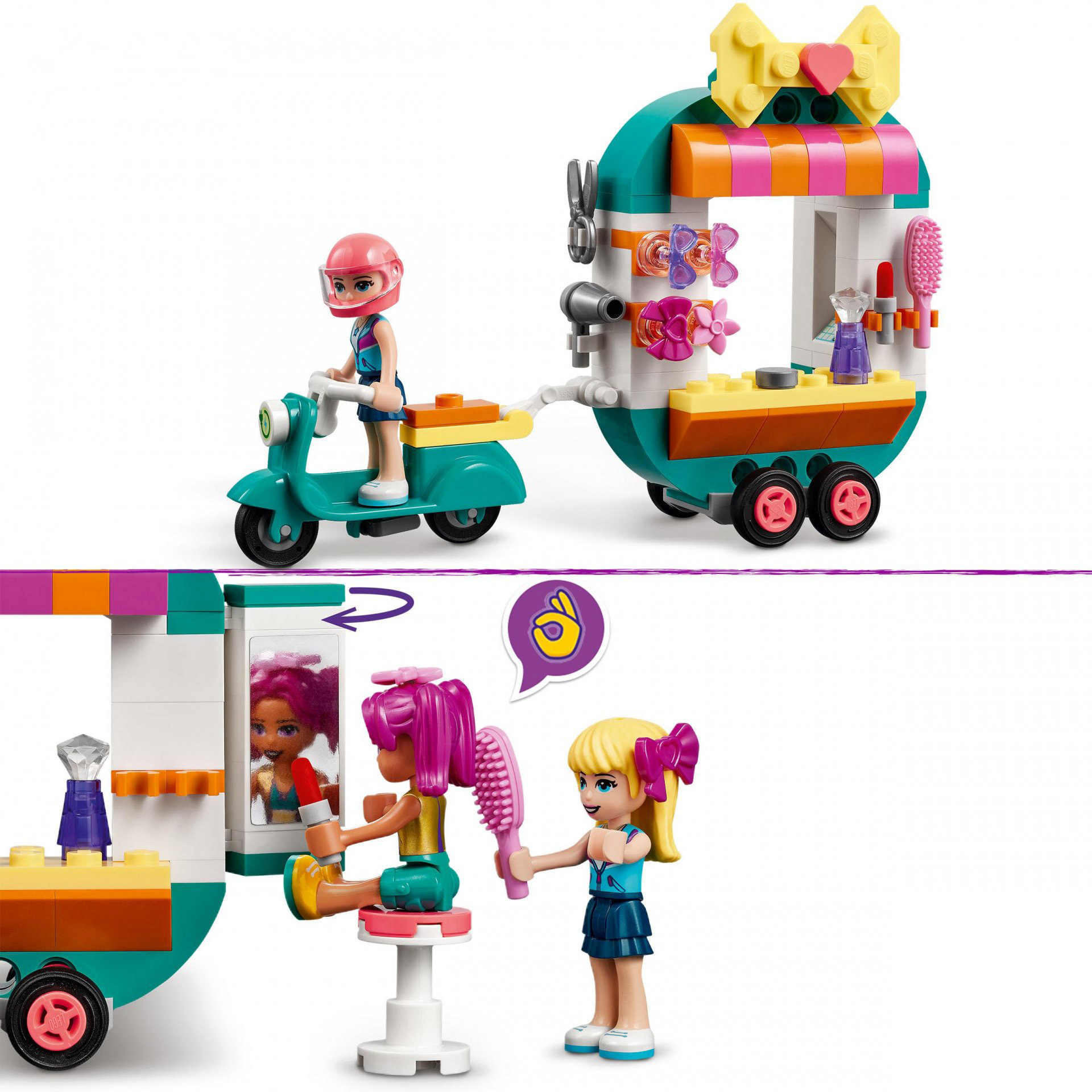 LEGO Friends Boutique di Moda Mobile, con Motorino Elettrico, Parrucchiere e Acc 41719, , large