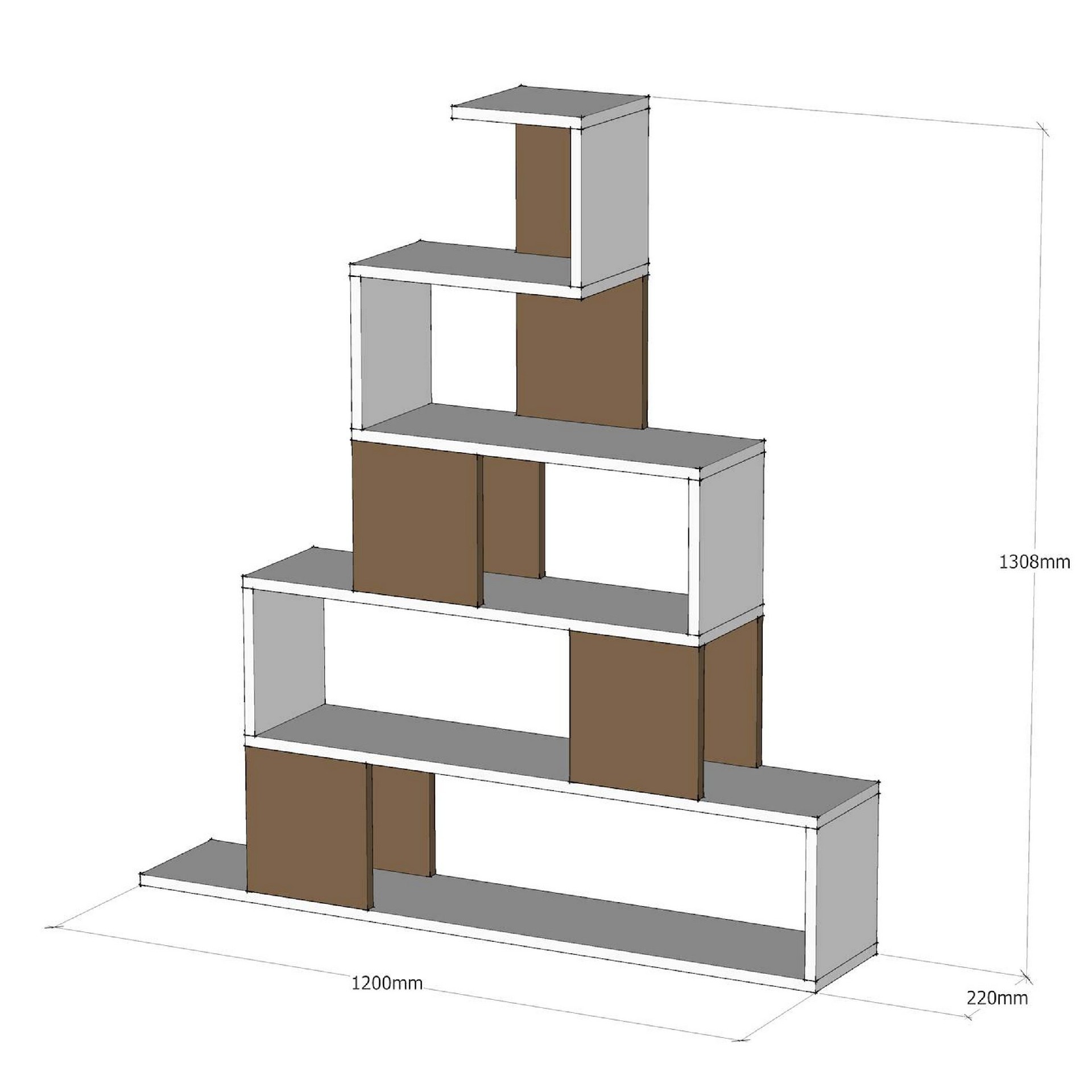 HOMEMANIA Libreria Pyramid, , large