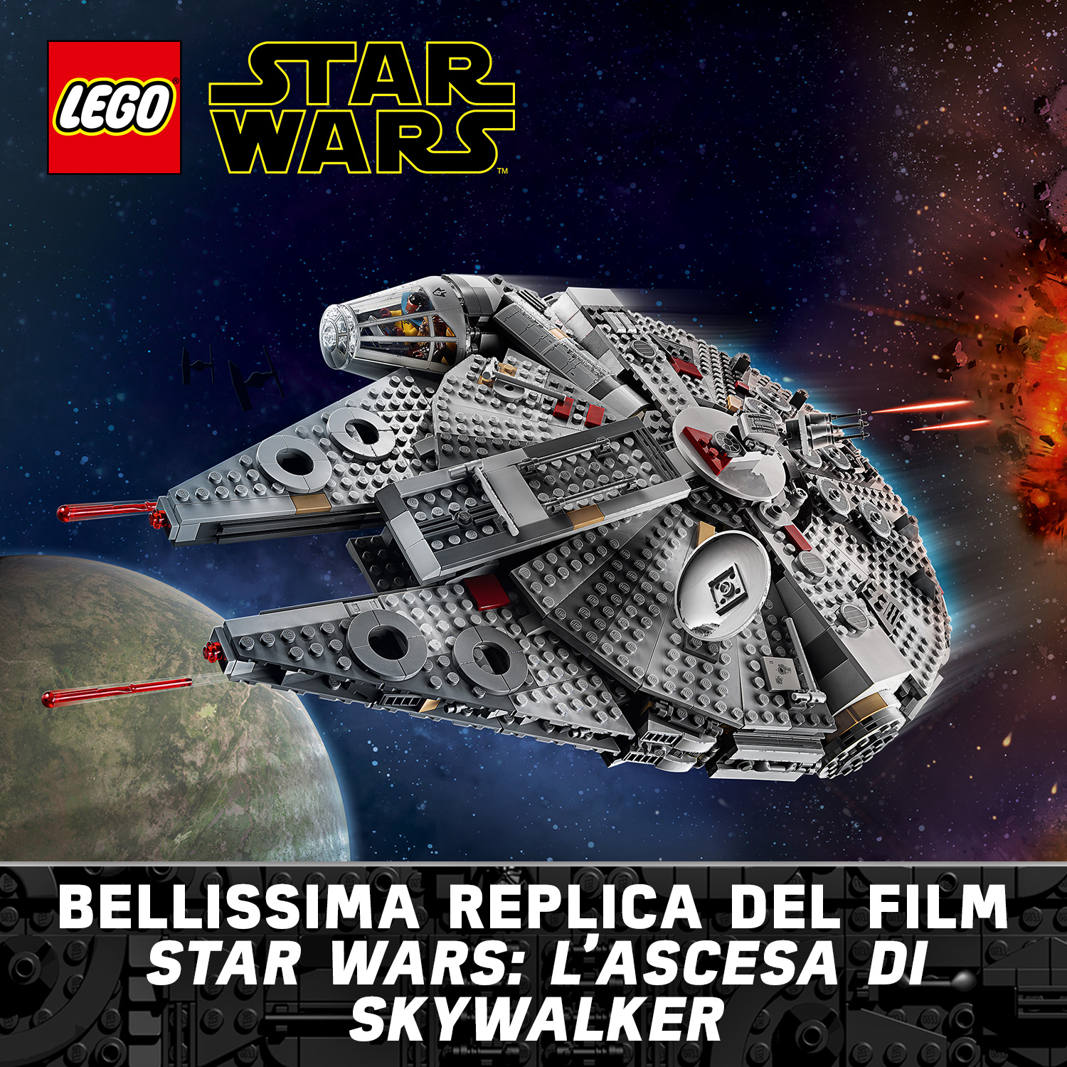 LEGO Star Wars Millennium Falcon, Set di Costruzioni dell'Iconica Astronave, co 75257, , large