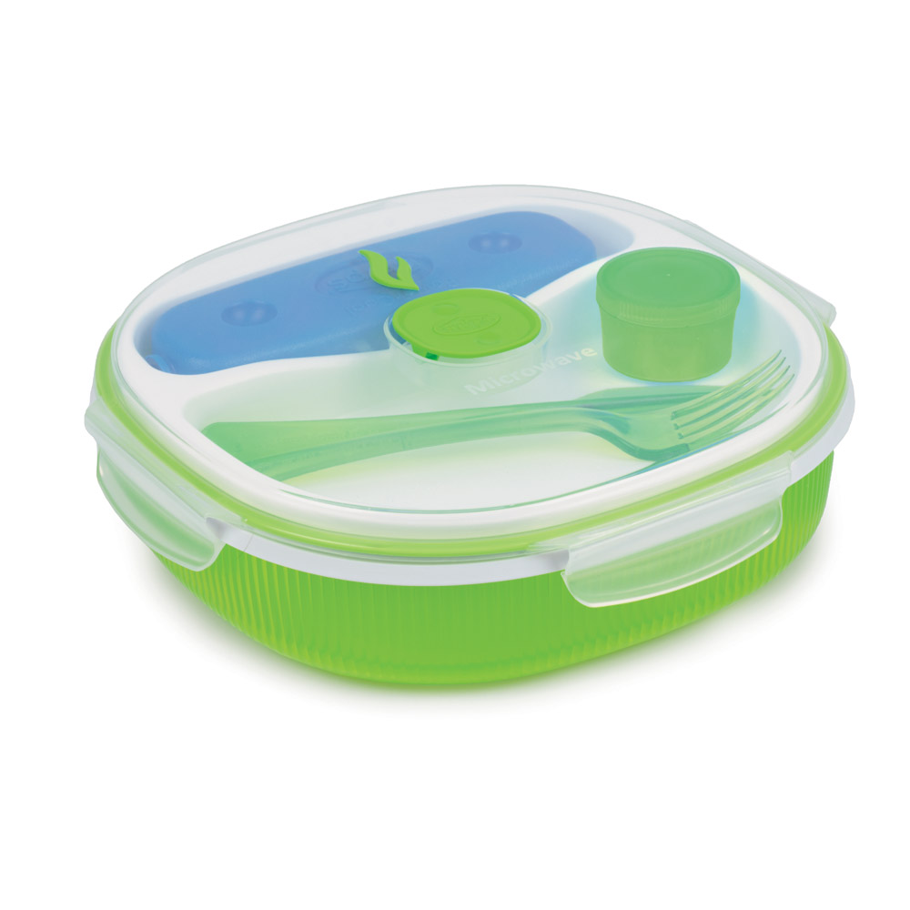 Contenitore lunch box per microonde - verde, , large