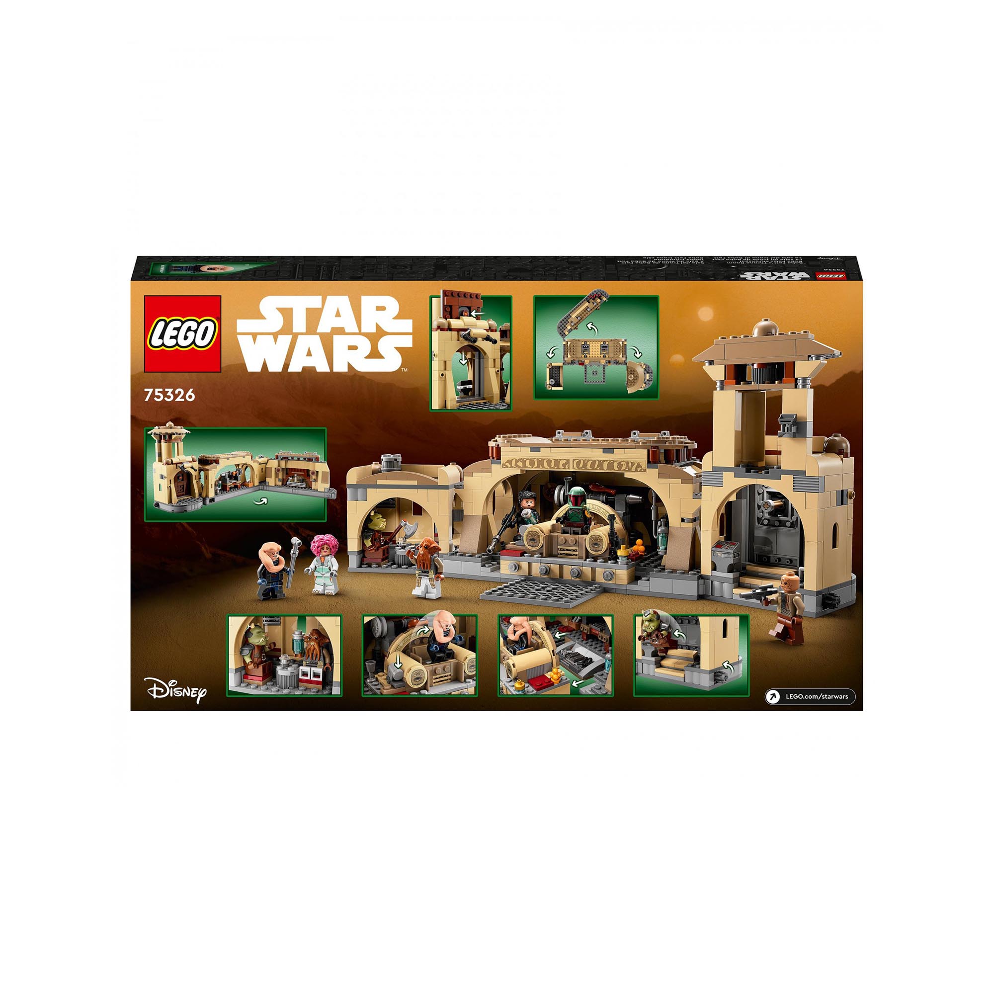 LEGO 75326 Star Wars La Sala del Trono di Boba Fett, Palazzo di Jabba con 7 Mini 75326, , large
