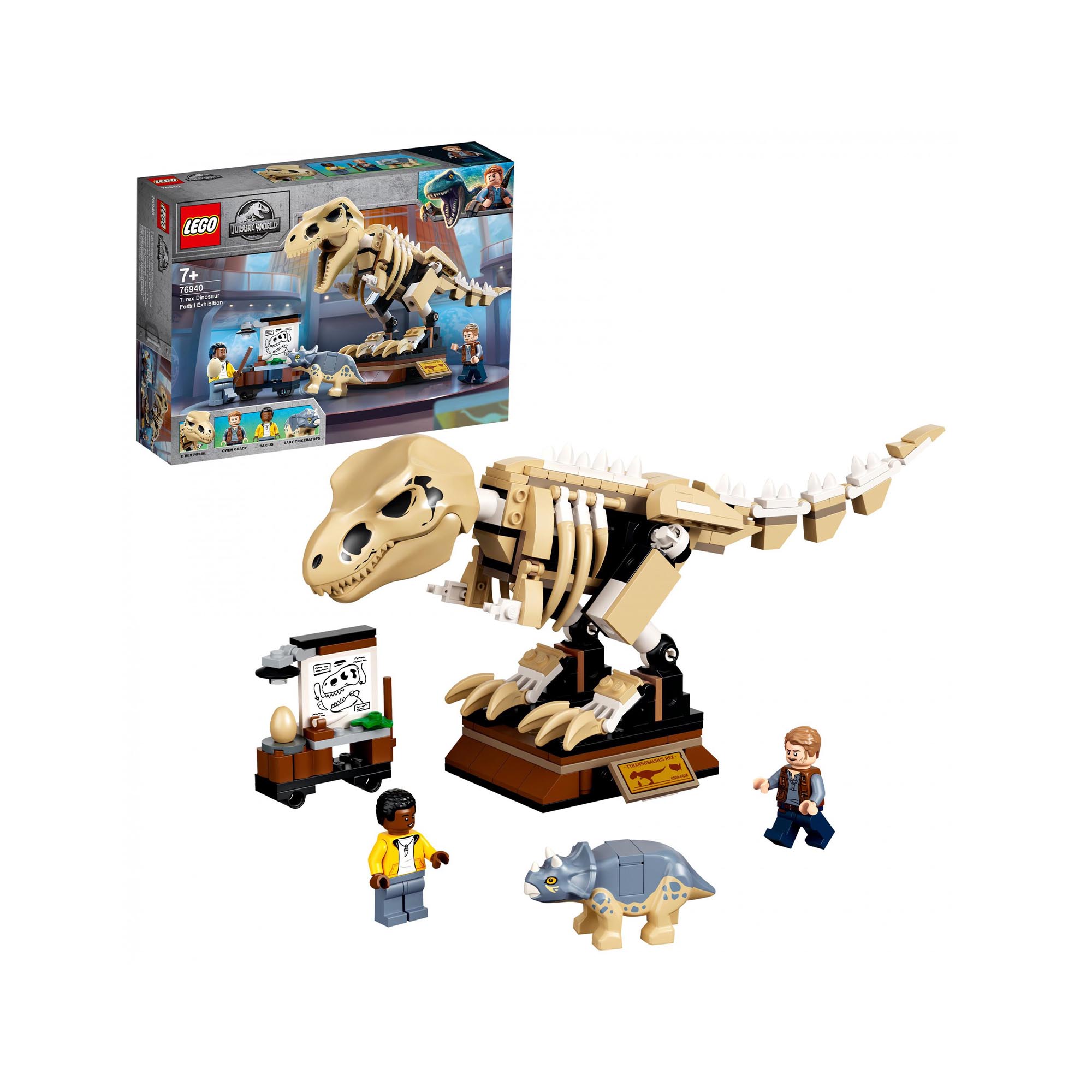 LEGO Jurassic World La Mostra del Fossile di Dinosauro T. Rex, Per Bambini dai 7 76940, , large