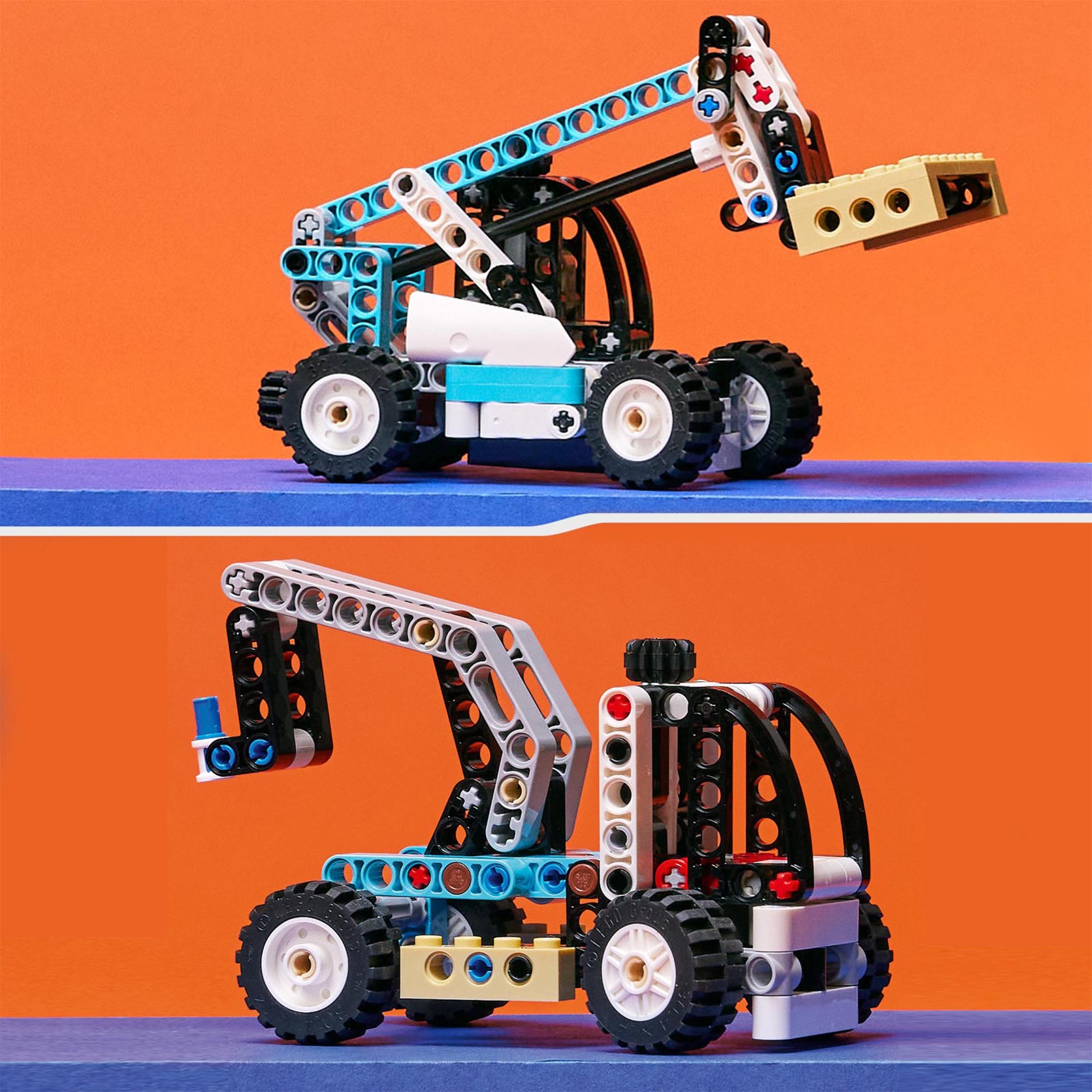 LEGO Technic Sollevatore Telescopico, Set 2in1 Camion Giocattolo e Carrello Elev 42133, , large