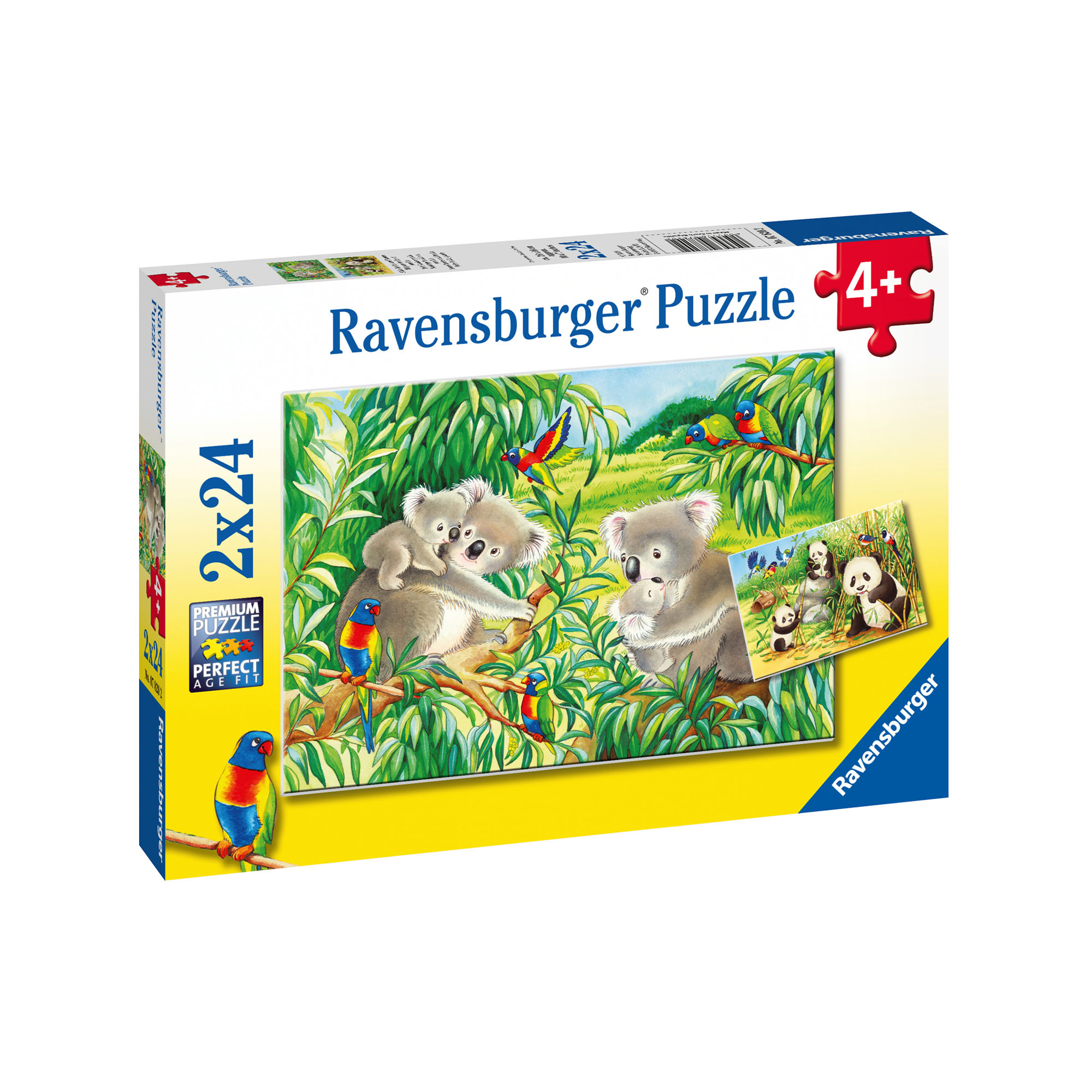 Ravensburger Puzzle 2x24 pezzi 07820 - Dolci Koala e Panda, , large