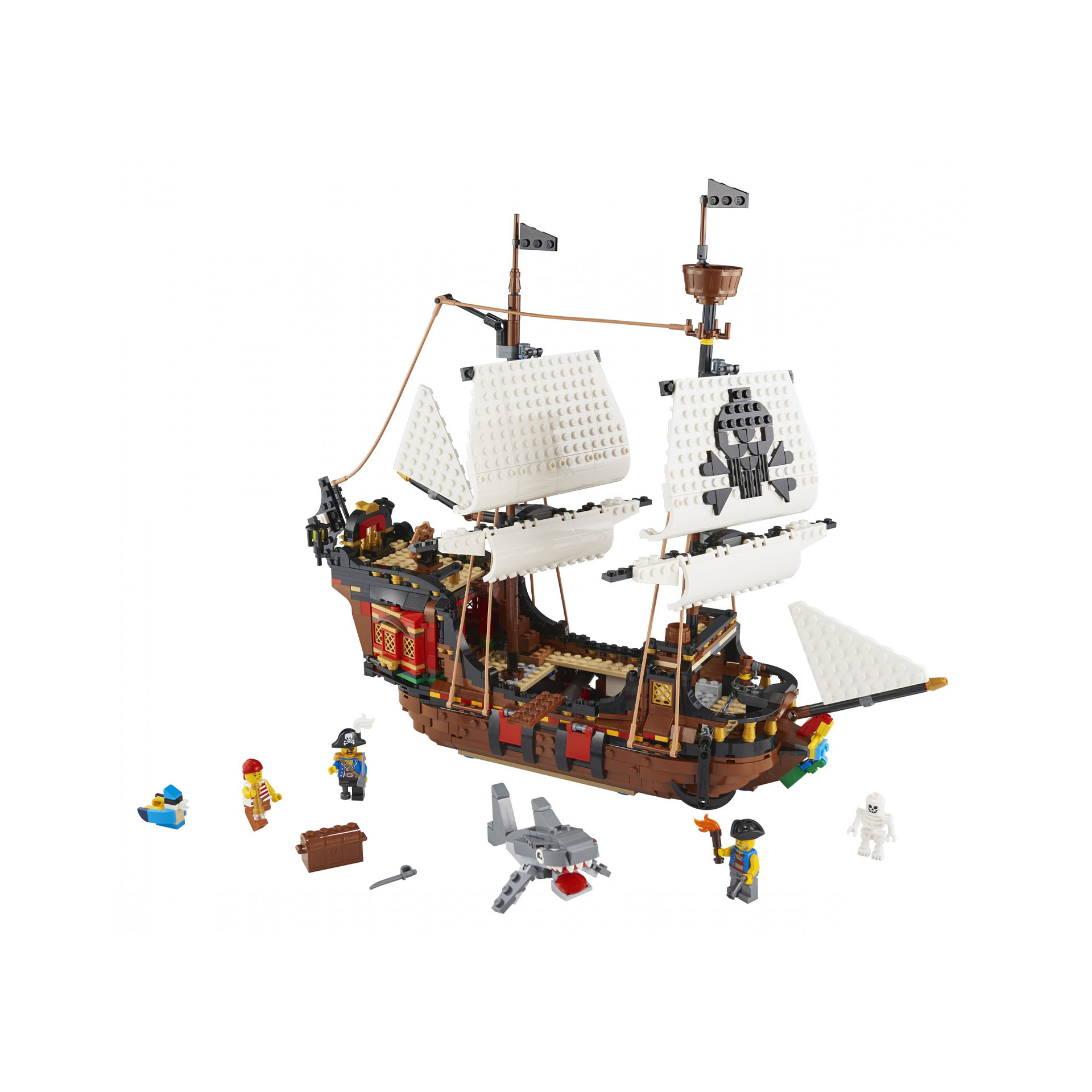 LEGO Creator Galeone dei Pirati, Taverna e Isola del Teschio, Set da Costruzione 31109, , large