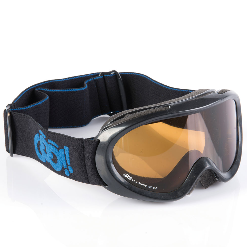 Maschera da sci per bambino, colore nero e blu, , large