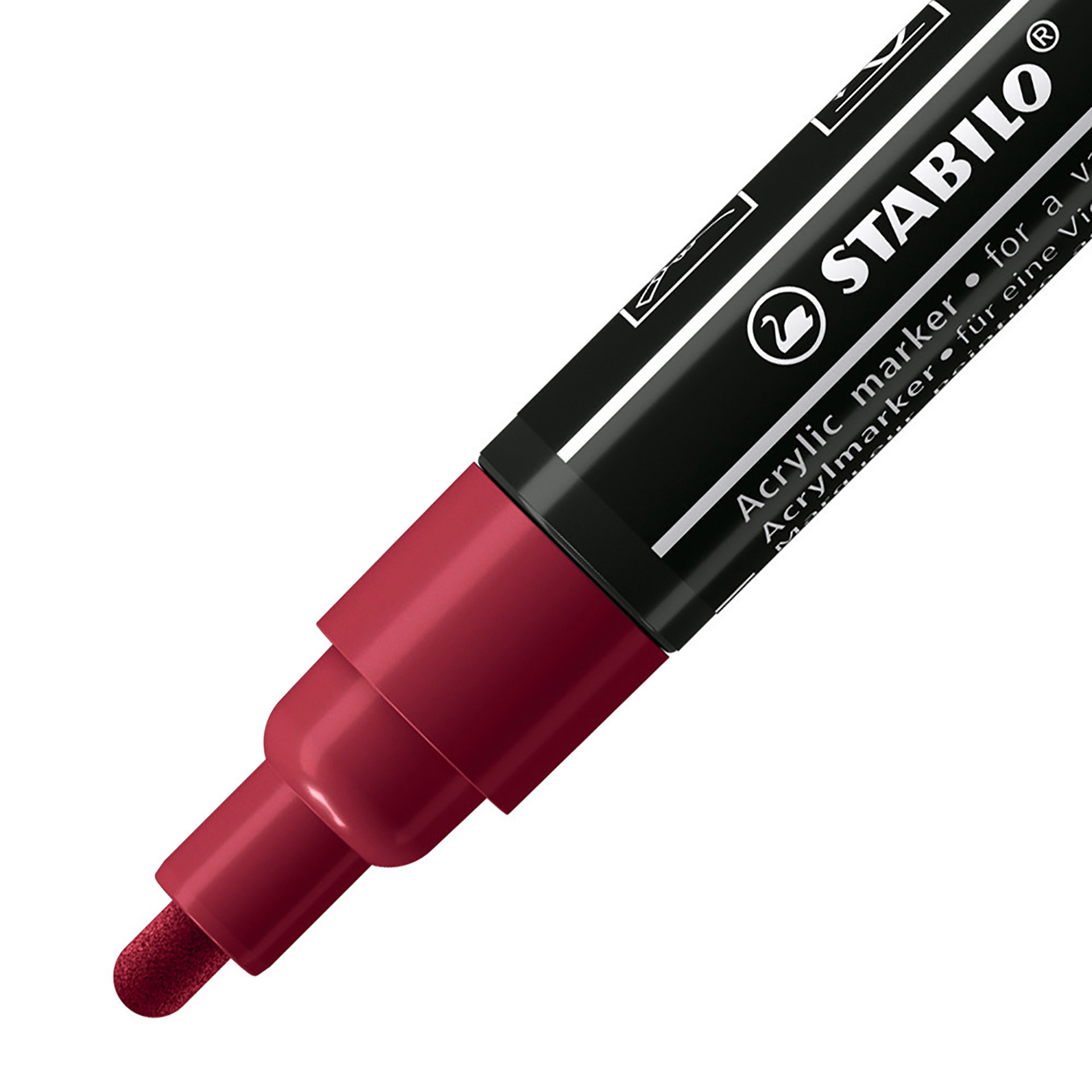 STABILO FREE Acrylic - T300 Punta rotonda 2-3mm - Confezione da 5 - Porpora, , large