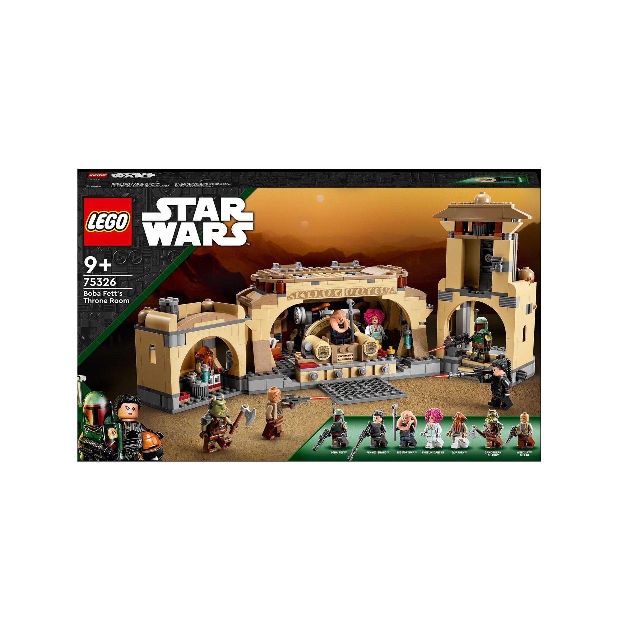 LEGO 75326 Star Wars La Sala del Trono di Boba Fett, Palazzo di Jabba con 7 Mini 75326, , large