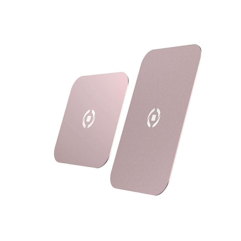 Set 2 placchette metalliche adesive Celly, , large