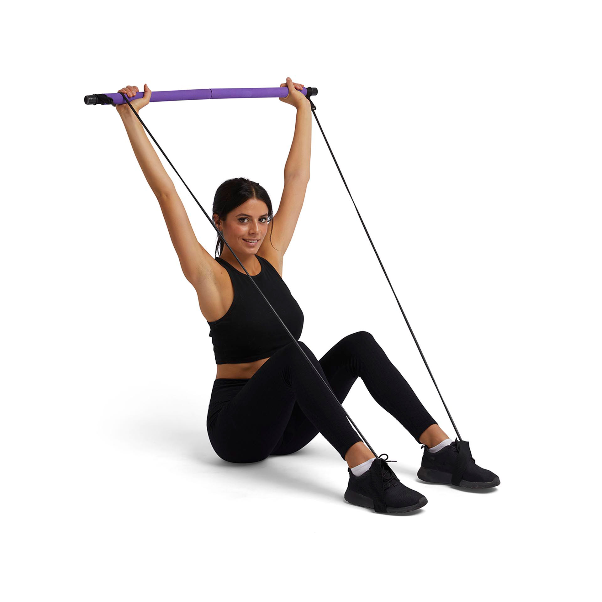 Barra fitness con elastici Resistance Trainer, , large