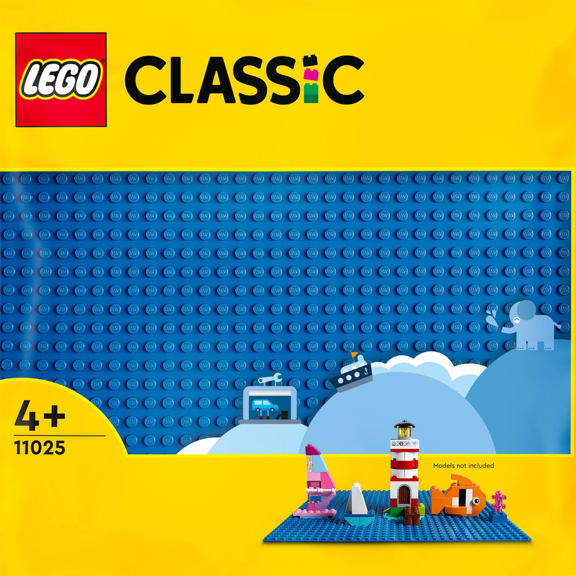 LEGO Classic Base Blu, Tavola per Costruzioni Quadrata con 32x32 Bottoncini, Pia 11025, , large