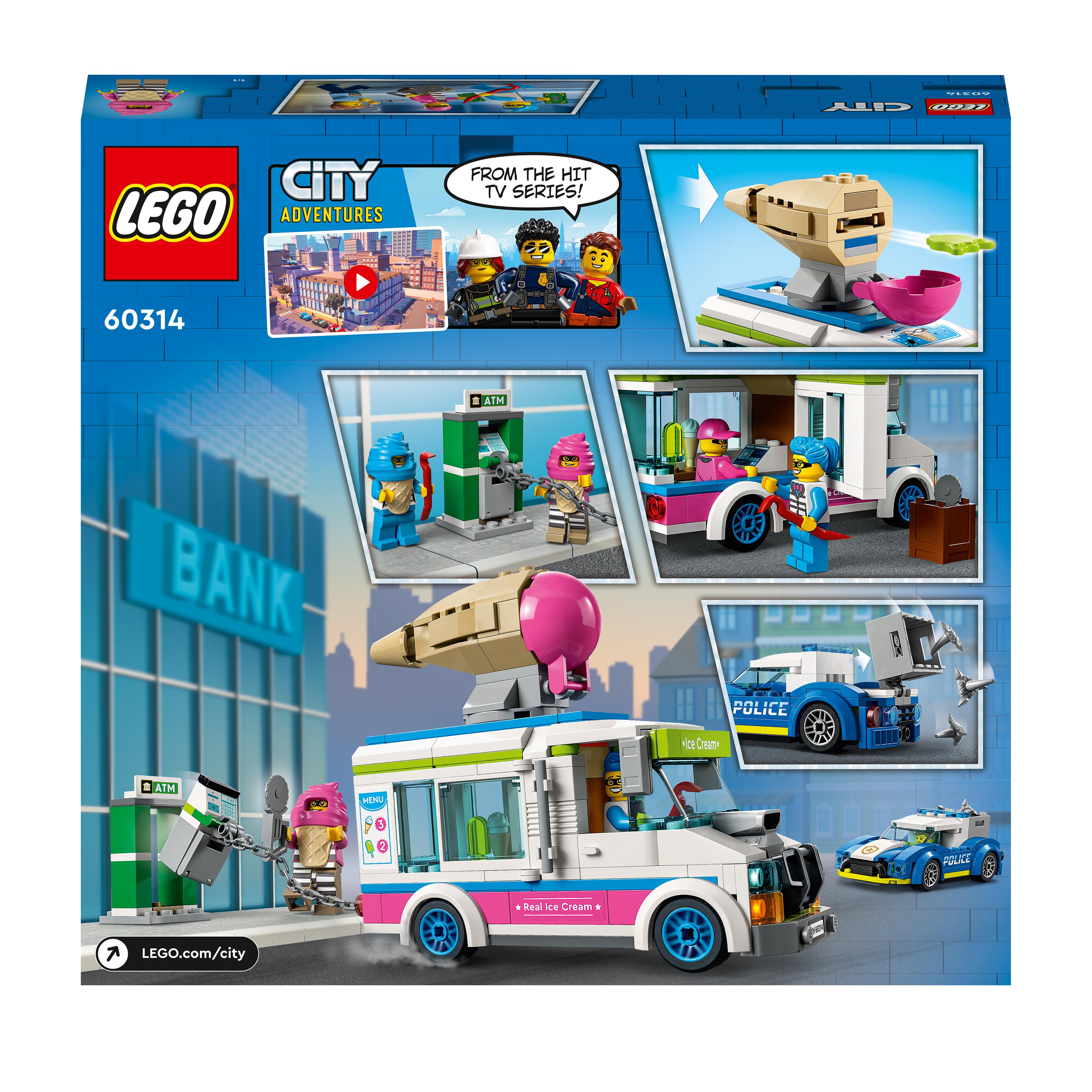 LEGO City Police Il Furgone dei Gelati e l'Inseguimento della Polizia, Set per 60314, , large