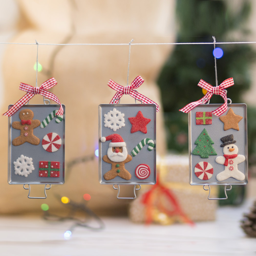 Addobbo natalizio per albero vassoio di dolcetti, , large