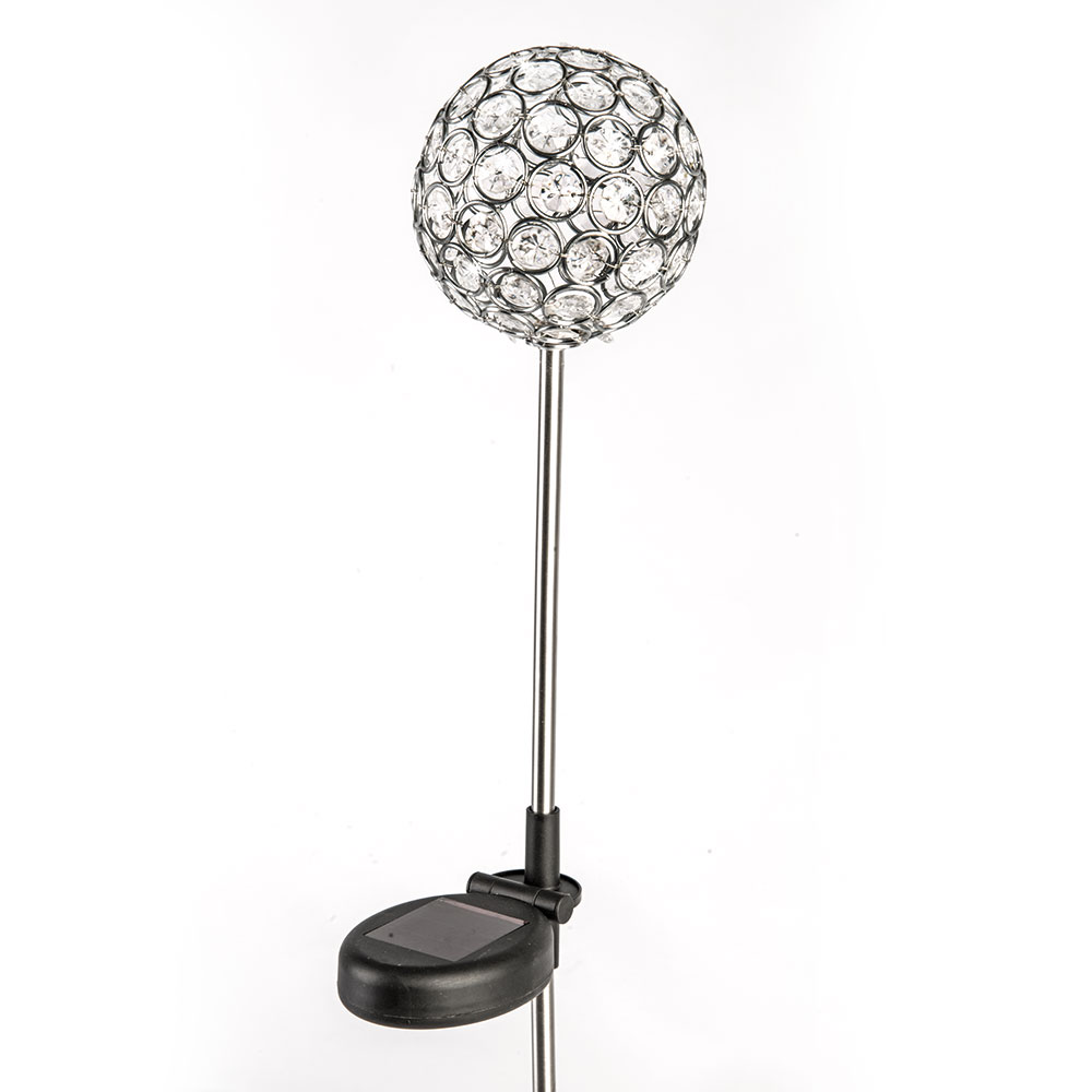 Sfera cambiacolore ad energia solare con picchetto, , large