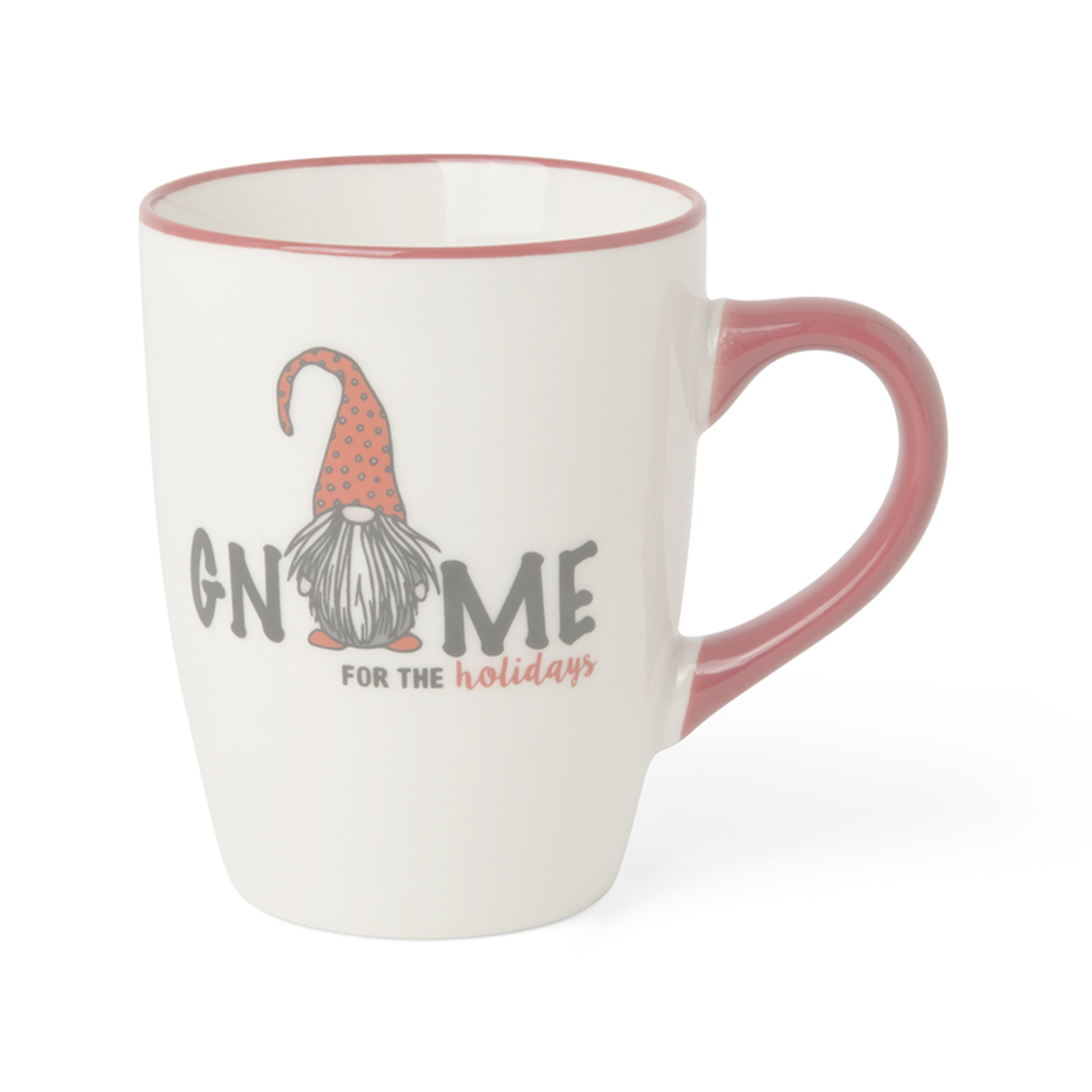 Tazza Natalizia In Ceramica "gnome For Holiday" - Scritta Piccola, , large