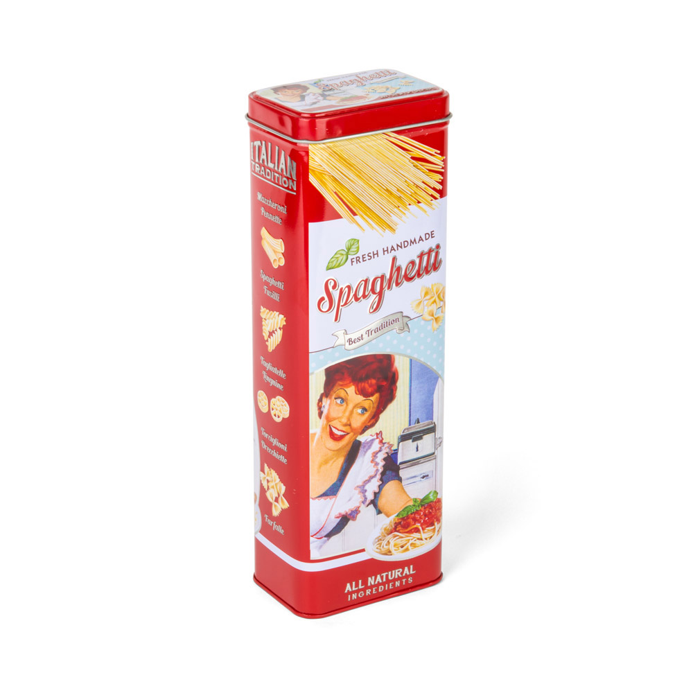 Scatola in latta vintage per spaghetti, , large