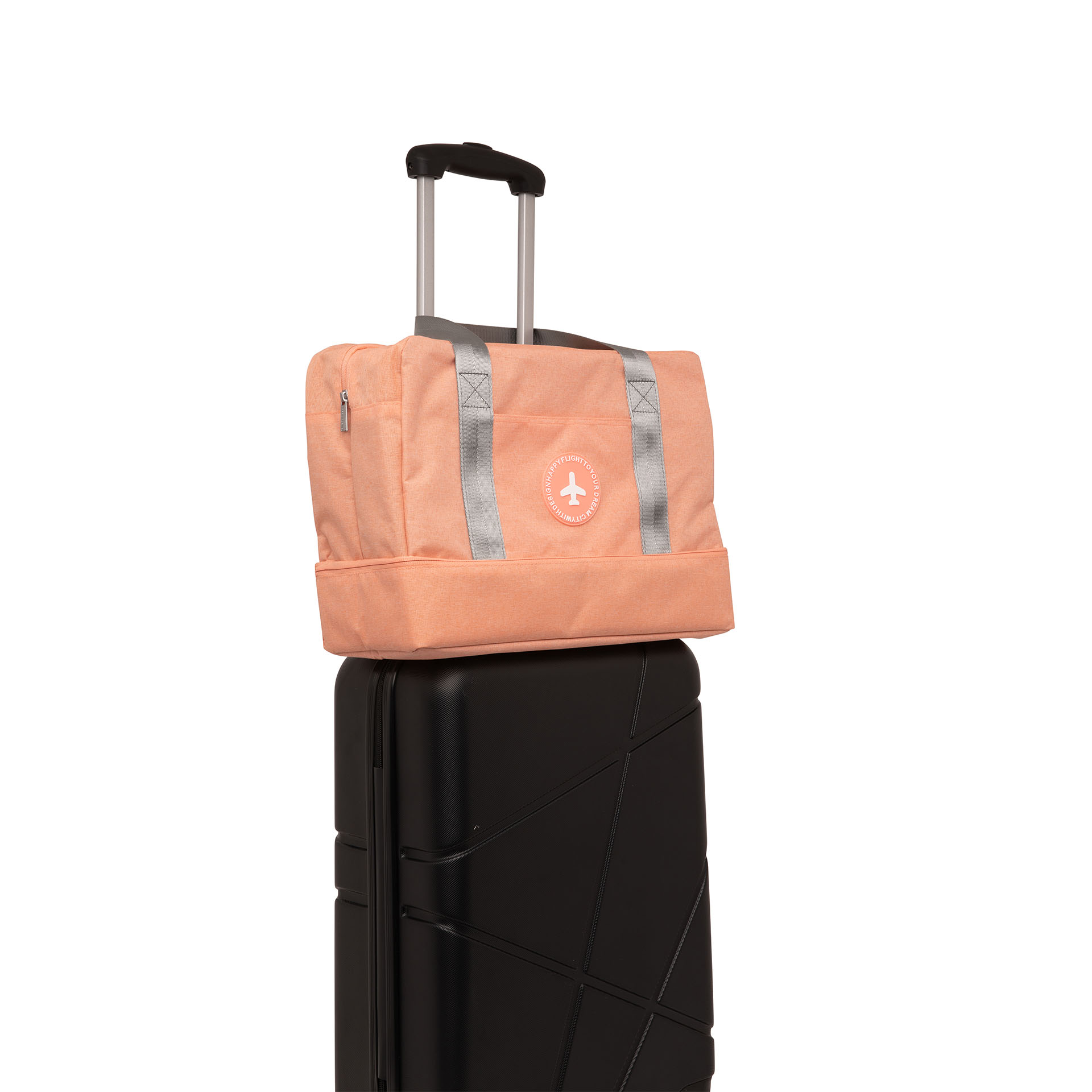 Borsone da trolley, rosa, rosa, large