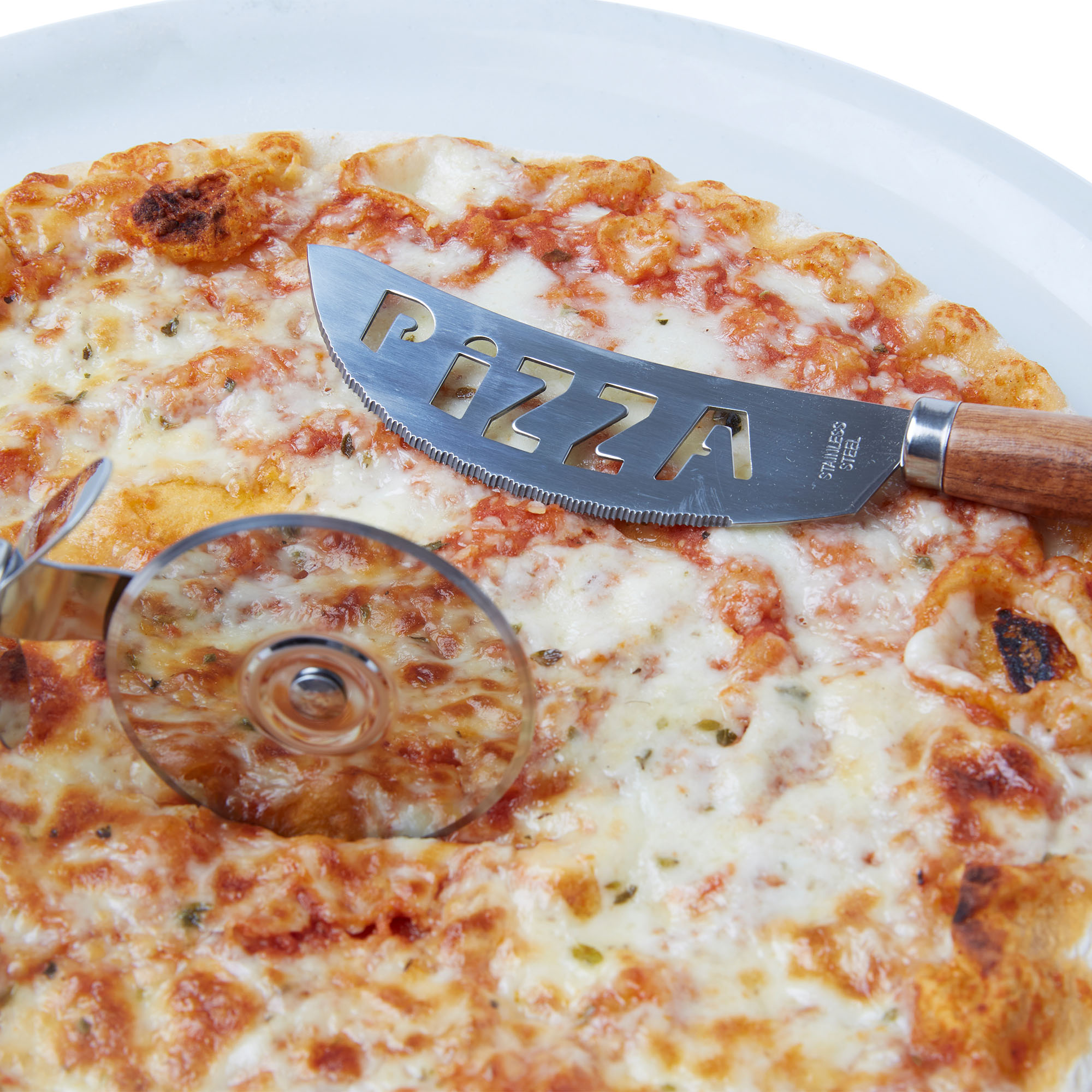 Set 2 accessori per taglio pizza, , large