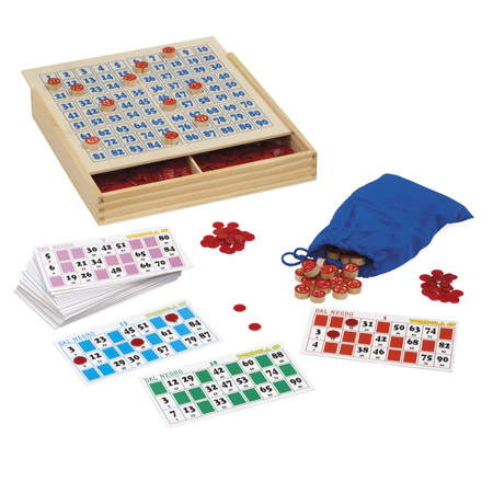 Tombola Con Scatola In Legno Dal Negro, , large
