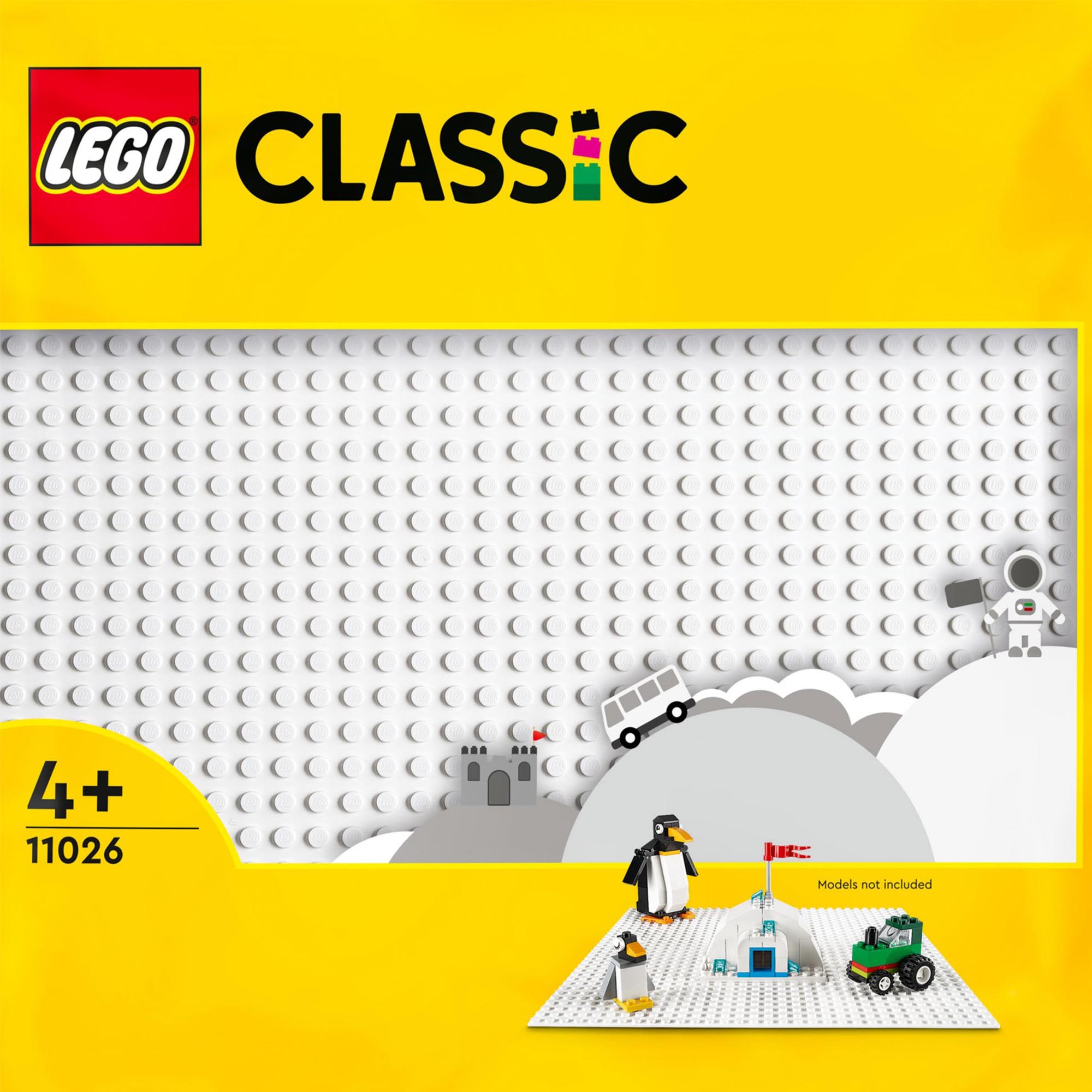LEGO Classic Base Bianca, Tavola per Costruzioni Quadrata con 32x32 Bottoncini,  11026, , large