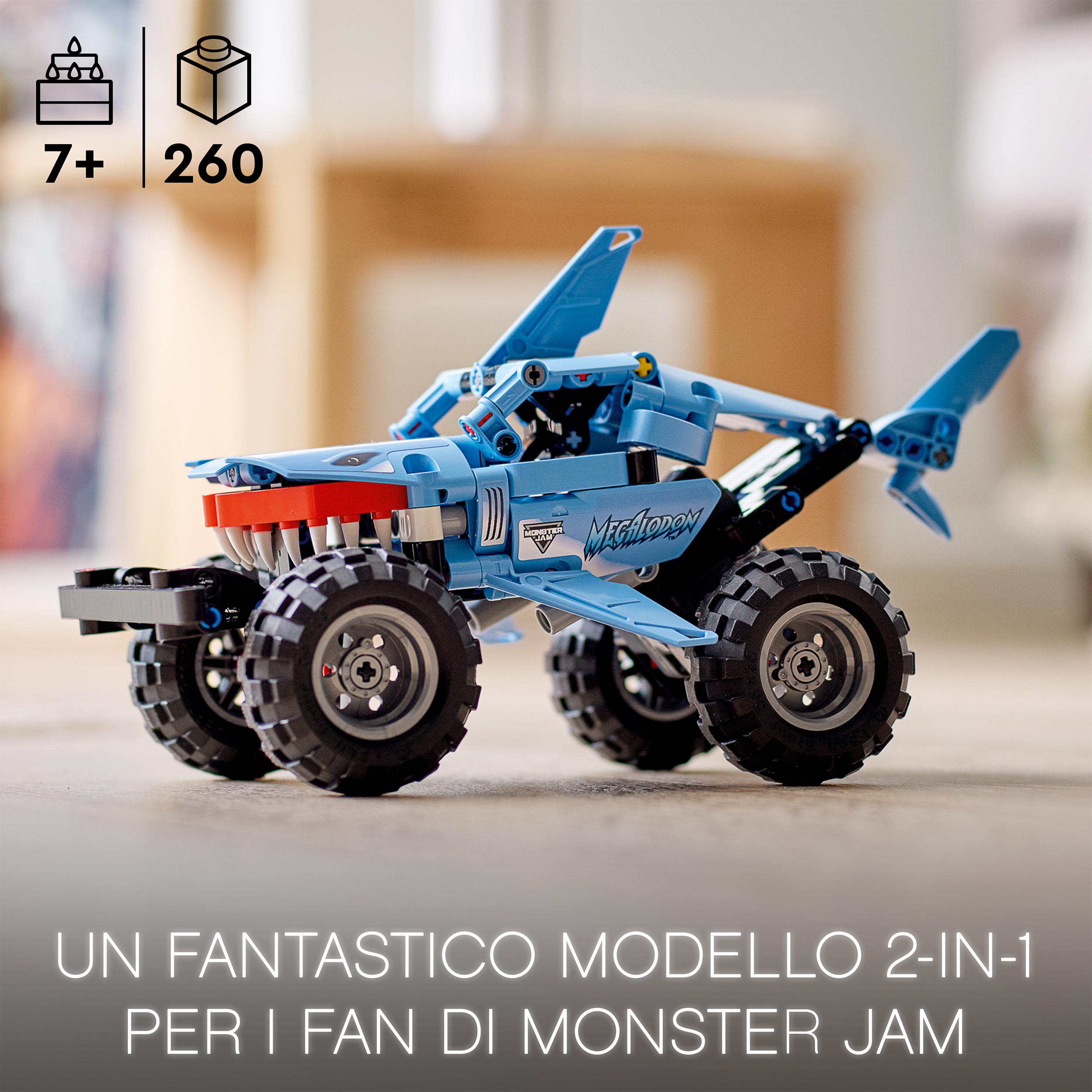 LEGO Technic Monster Jam Megalodon, da Camion a Macchina Giocattolo Low Racer Lu 42134, , large