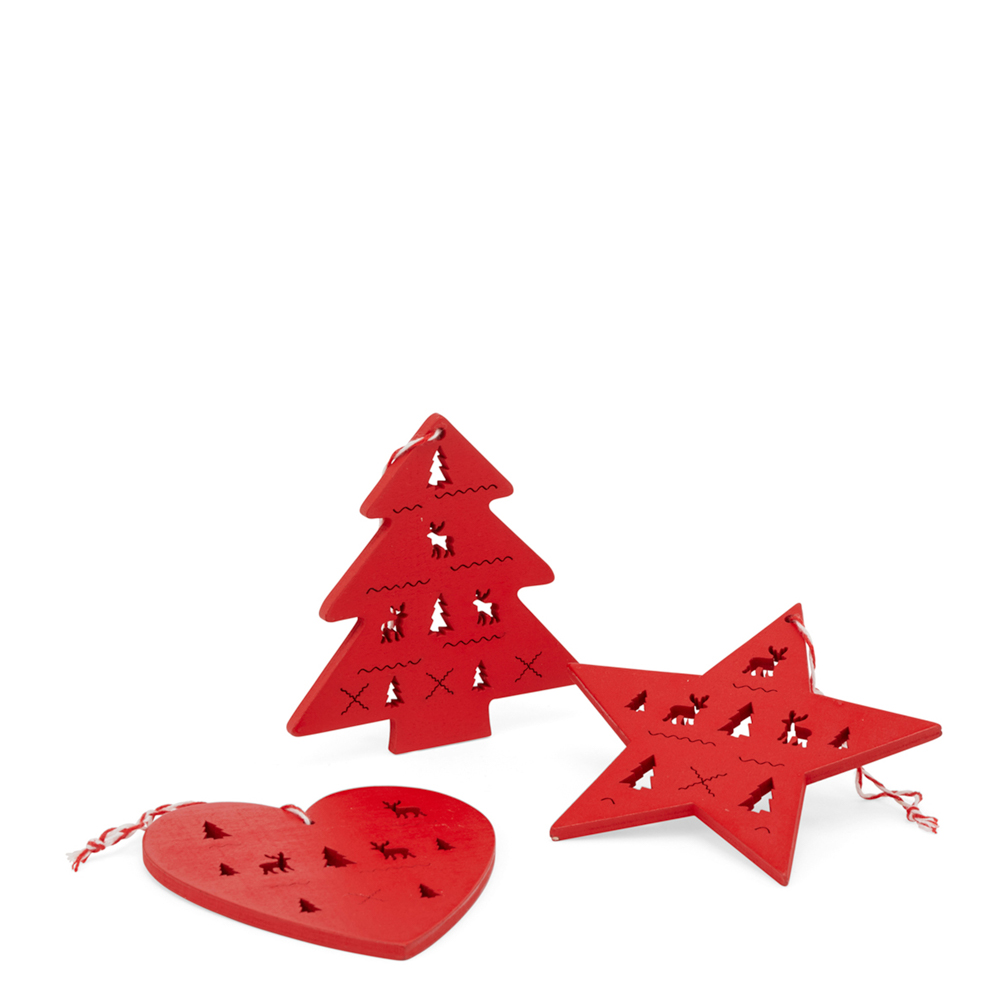 Decorazioni in legno Set di 3 pz, , large