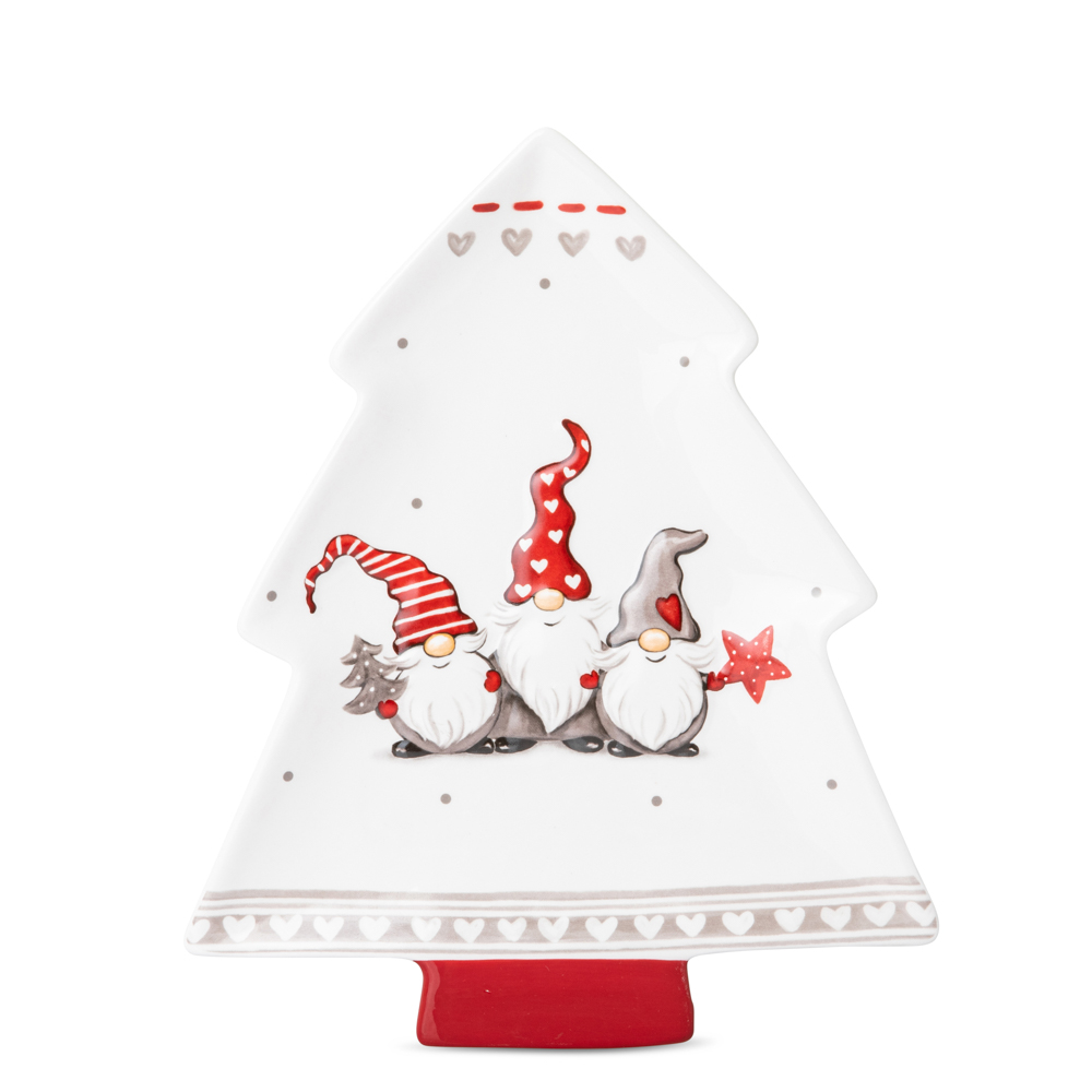 Piatto In Ceramica A Forma Di Albero Di Natale, , large