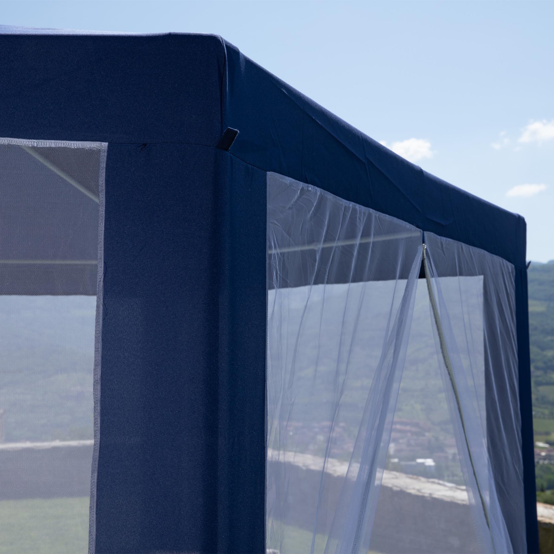 Gazebo esagonale con zanzariera, , large