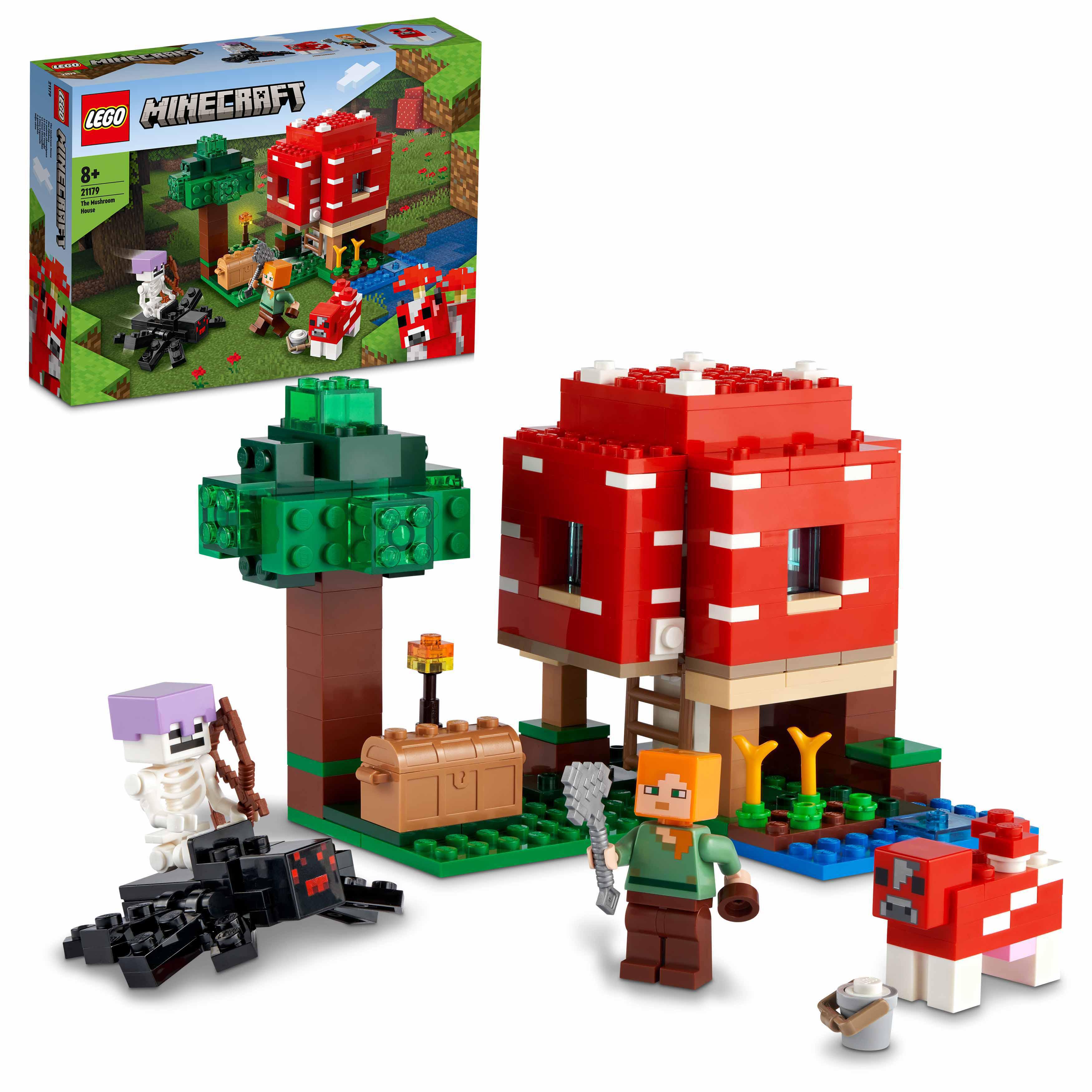 LEGO Minecraft La Casa dei Funghi, Giocattoli per Bambini di 8 Anni, Idea Regalo 21179, , large