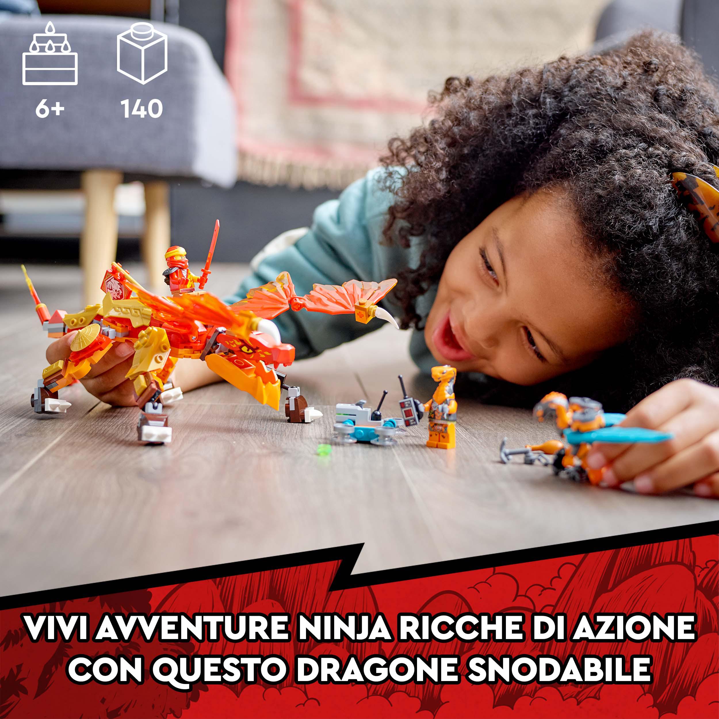 LEGO NINJAGO Dragone del Fuoco di Kai - EVOLUTION, Set per Bambini di 6 Anni con 71762, , large