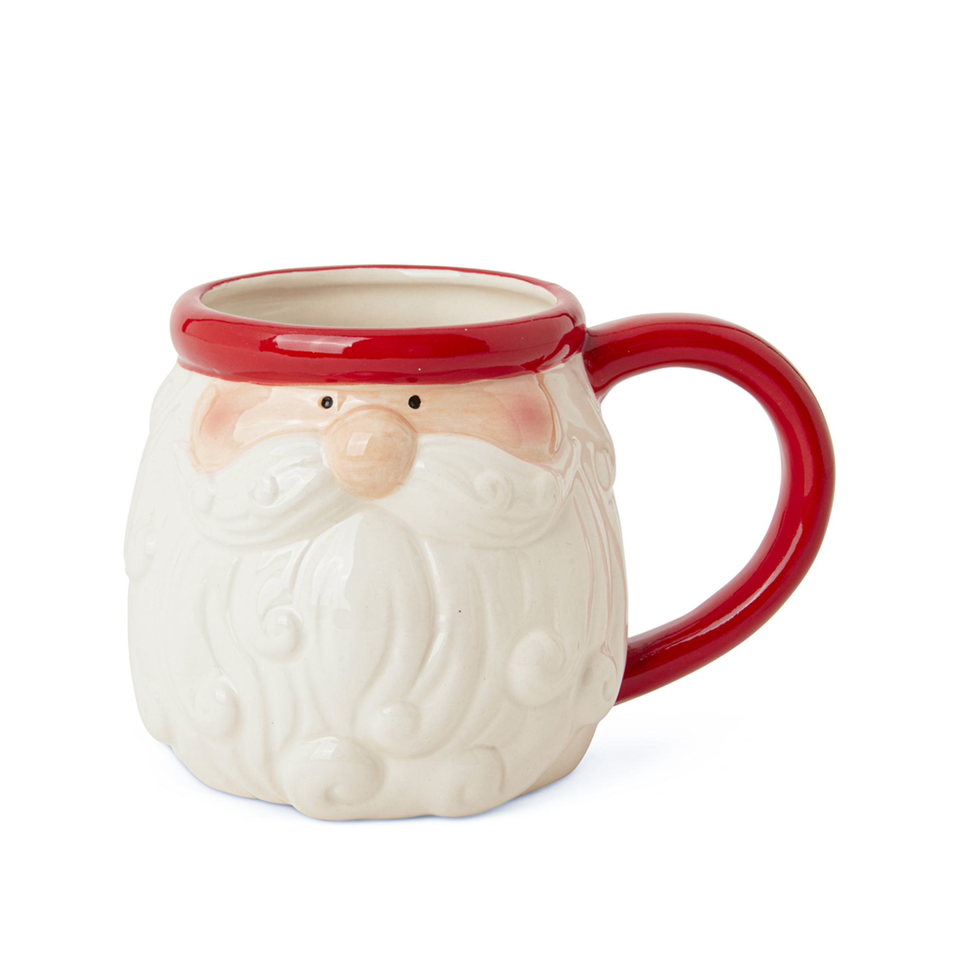 Tazza Natalizia In Ceramica - Volto Babbo Natale, , large