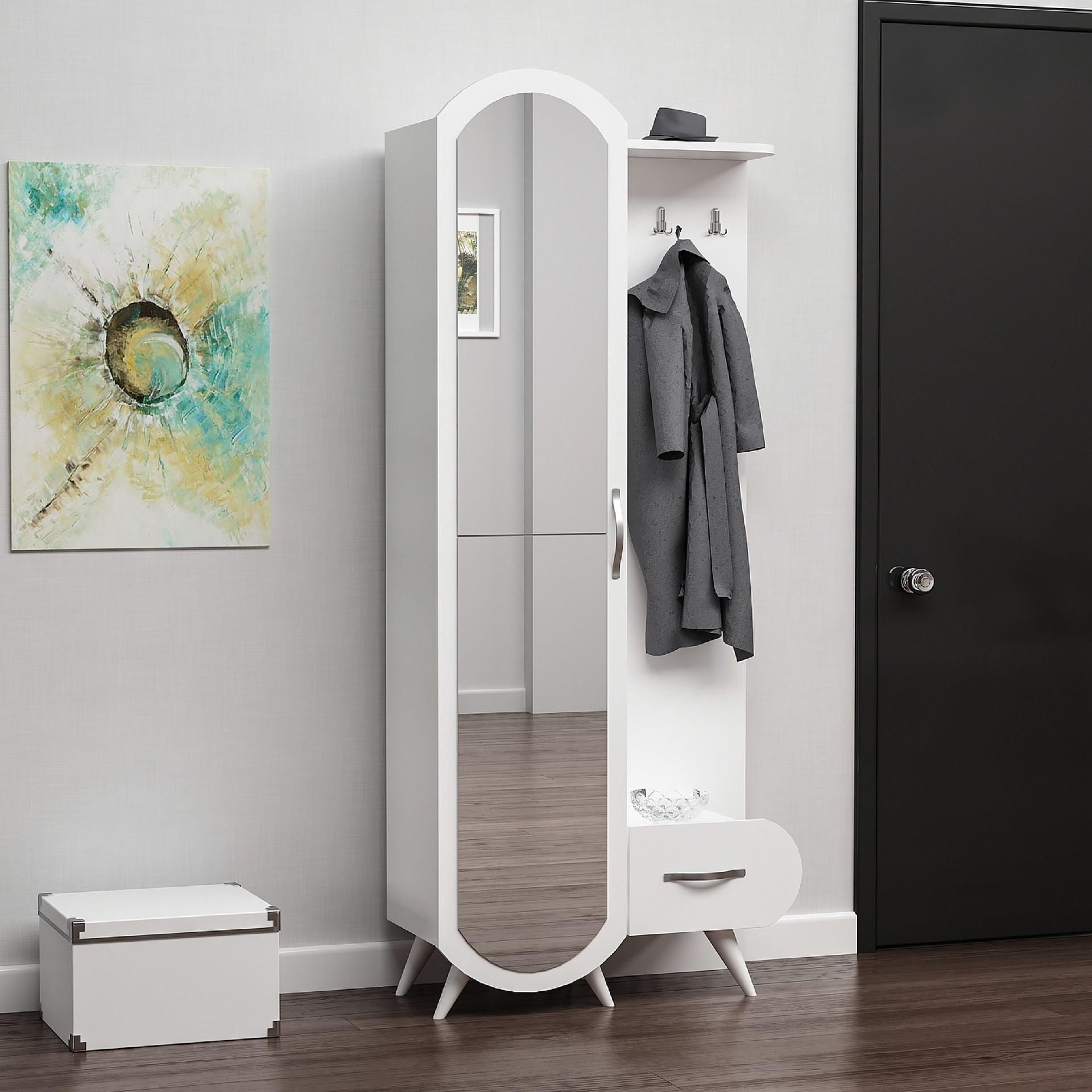 HOMEMANIA Mobile Ingresso Kerry, bianco, , large