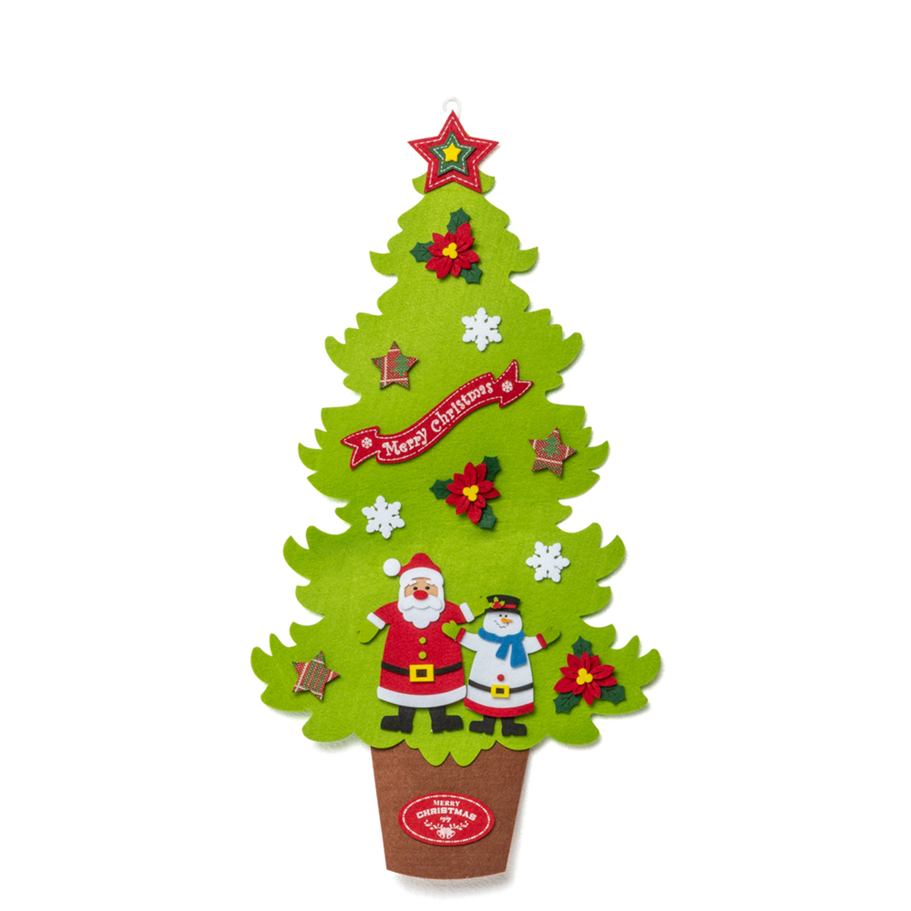 Albero di Natale in feltro da appendere 73 cm, , large