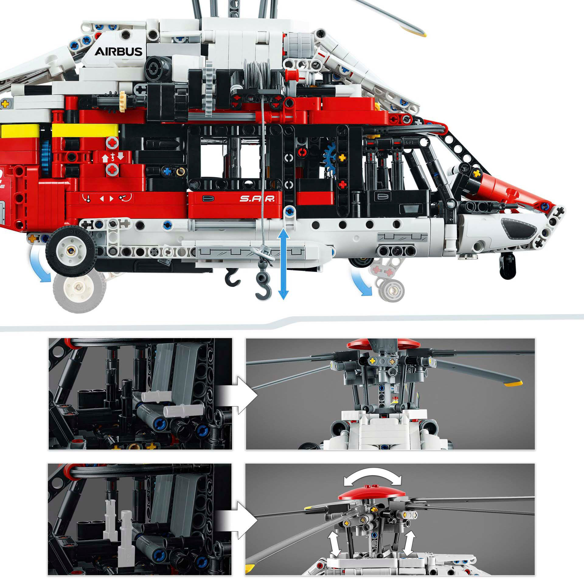 LEGO 42145 Technic Elicottero di Salvataggio Airbus H175, Set Modellismo per Bam 42145, , large