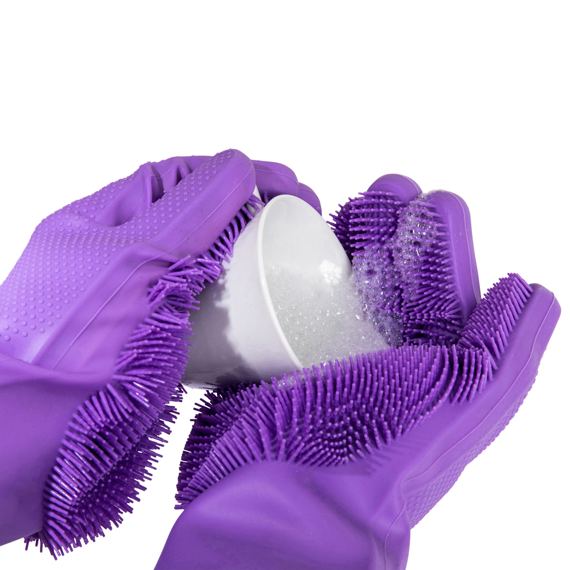Guanti-spugna In Silicone - Colore Viola, , large