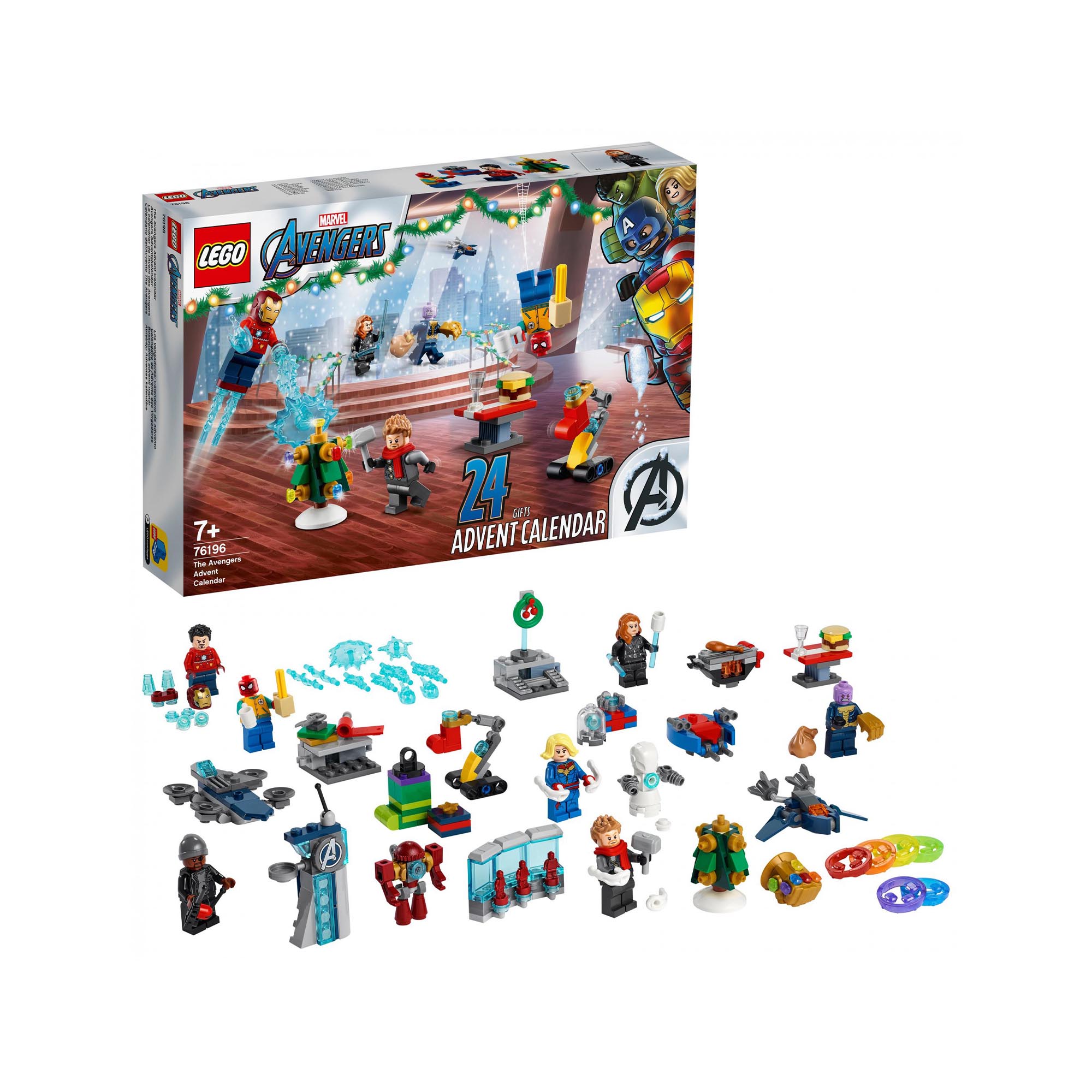 LEGO Marvel Calendario dell'Avvento The Avengers 2021, con Spider-Man e Iron Ma 76196, , large