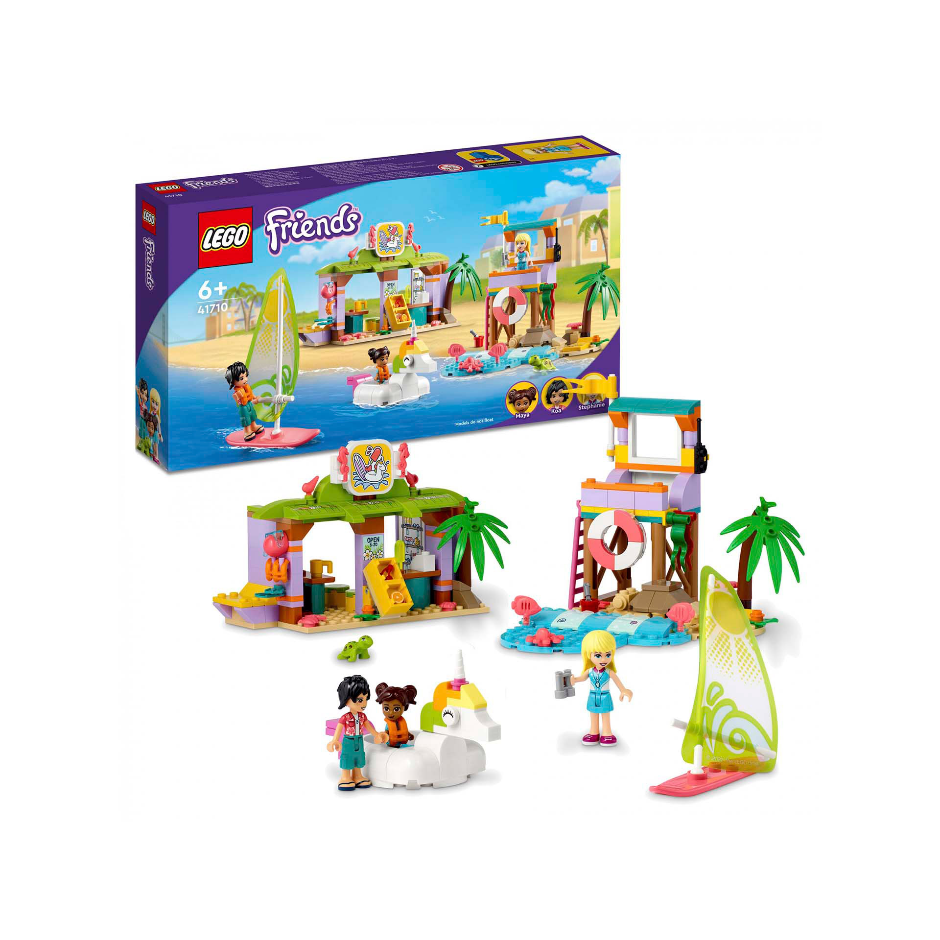 LEGO Friends Divertimento sulla Spiaggia dei Surfer, Set Costruzioni Estive con 41710, , large