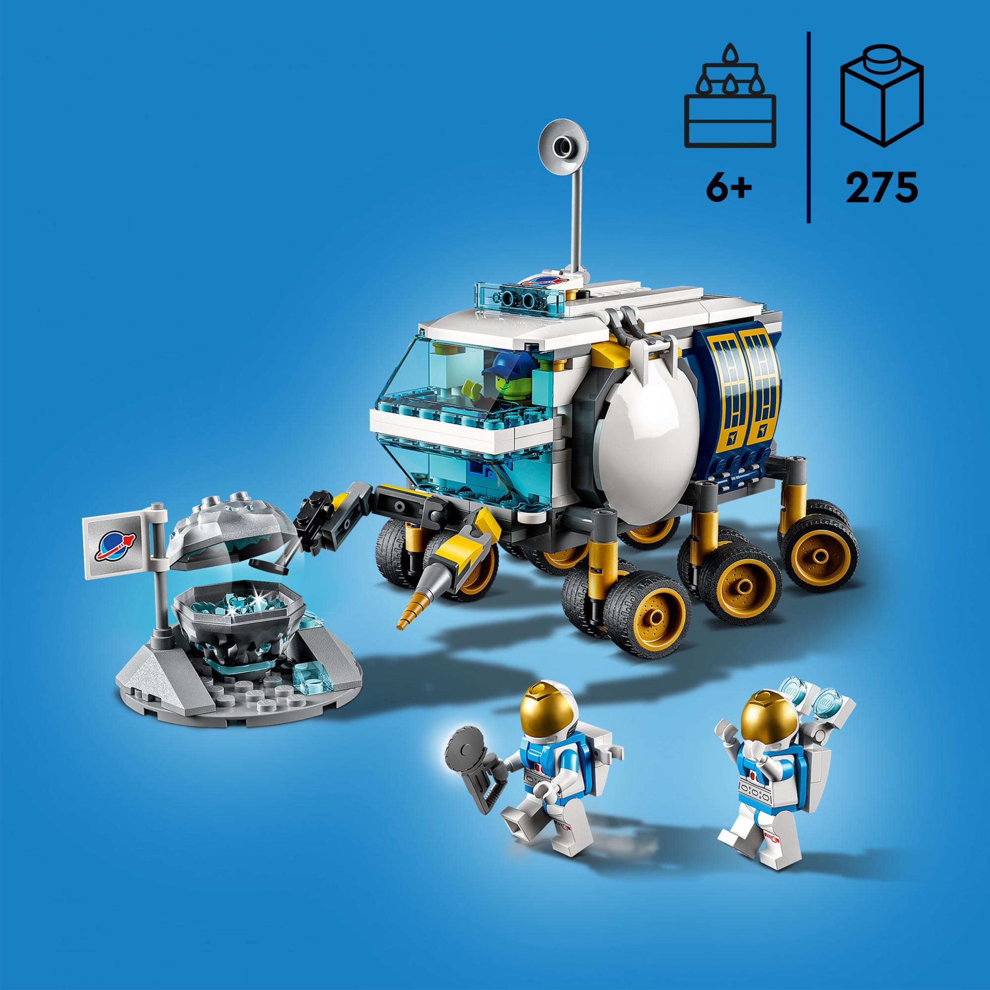 LEGO 60348 City Rover Lunare, Modello di Veicolo Spaziale, Giocattolo per Bambin 60348, , large