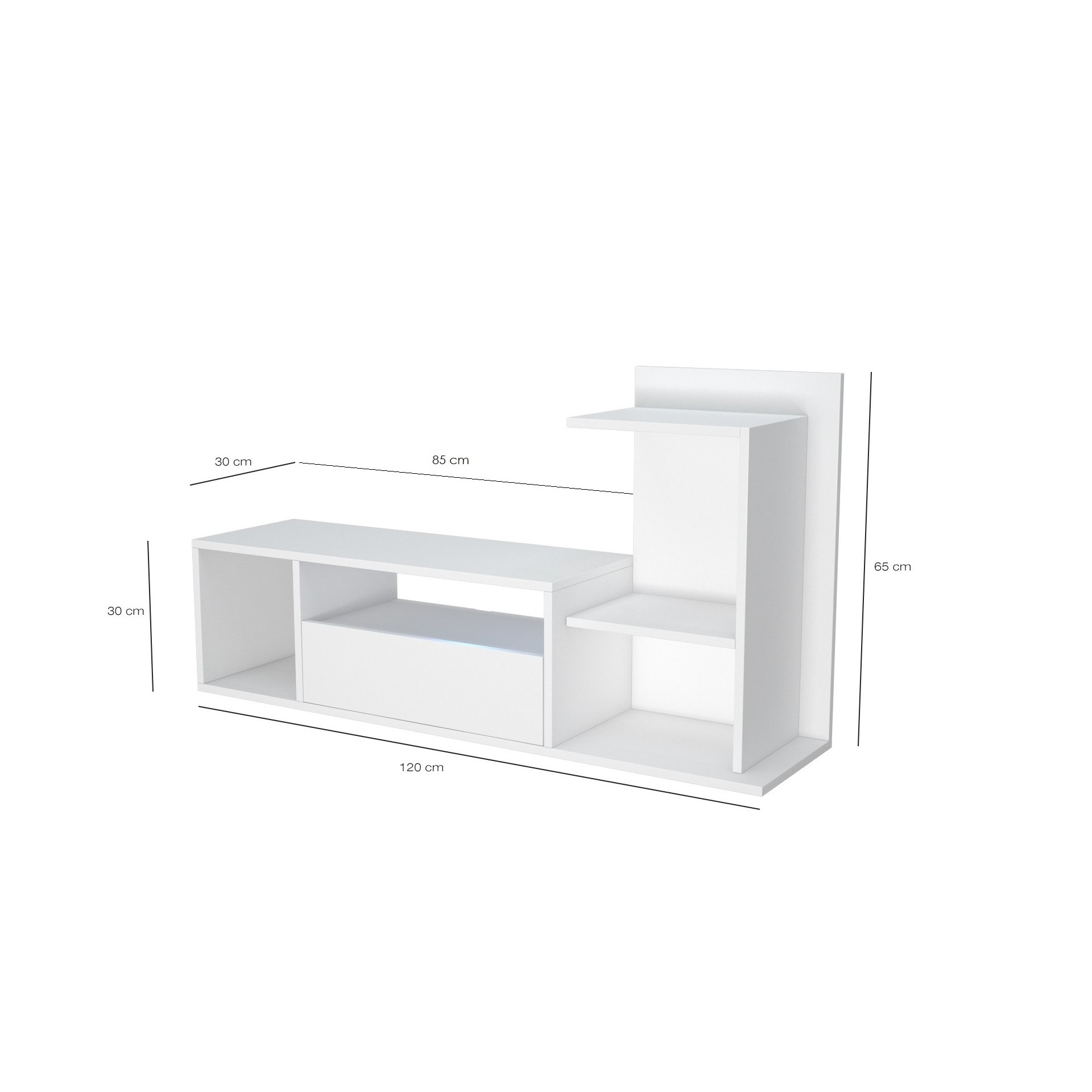 HOMEMANIA Mobile Porta TV Sumatra, nero, , large