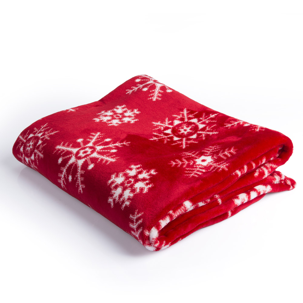 Coperta natalizia fiocchi di neve, , large