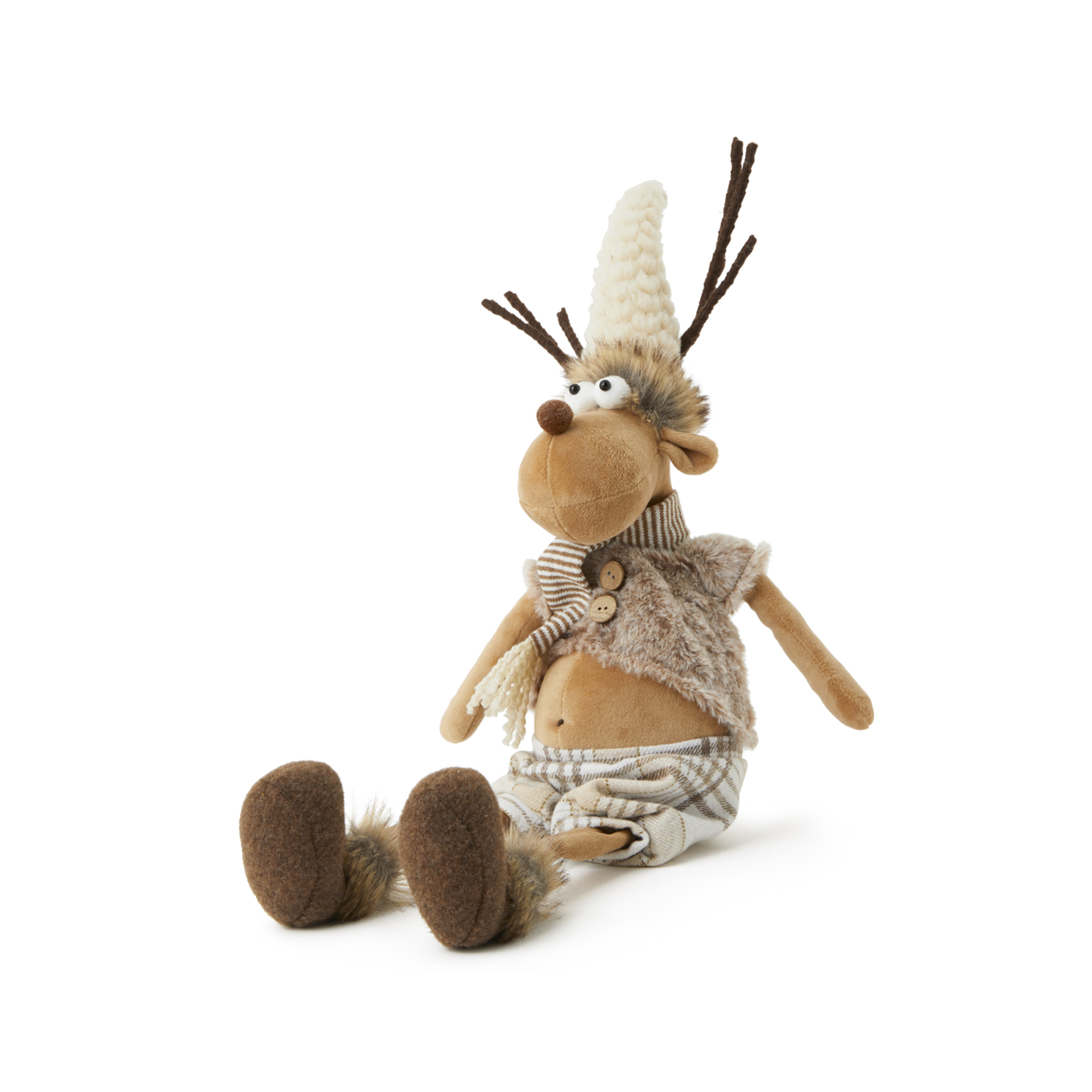 Peluche Renna Maschio Seduto, , large