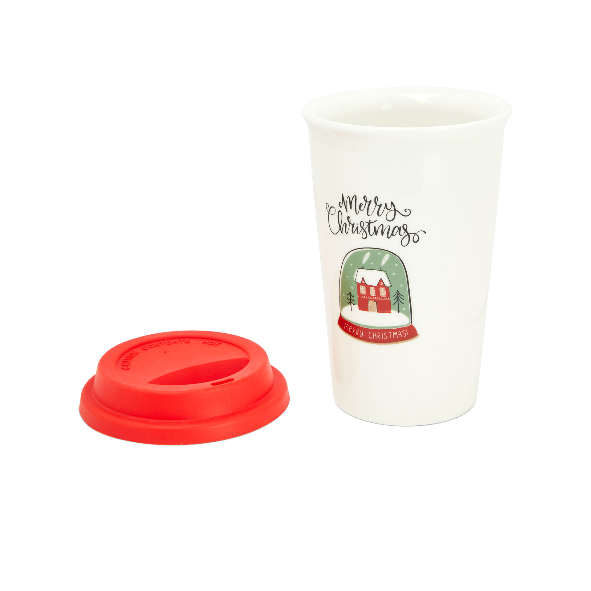 Tazza Con Coperchio In Silicone 300 Ml - Merry Christmas, , large