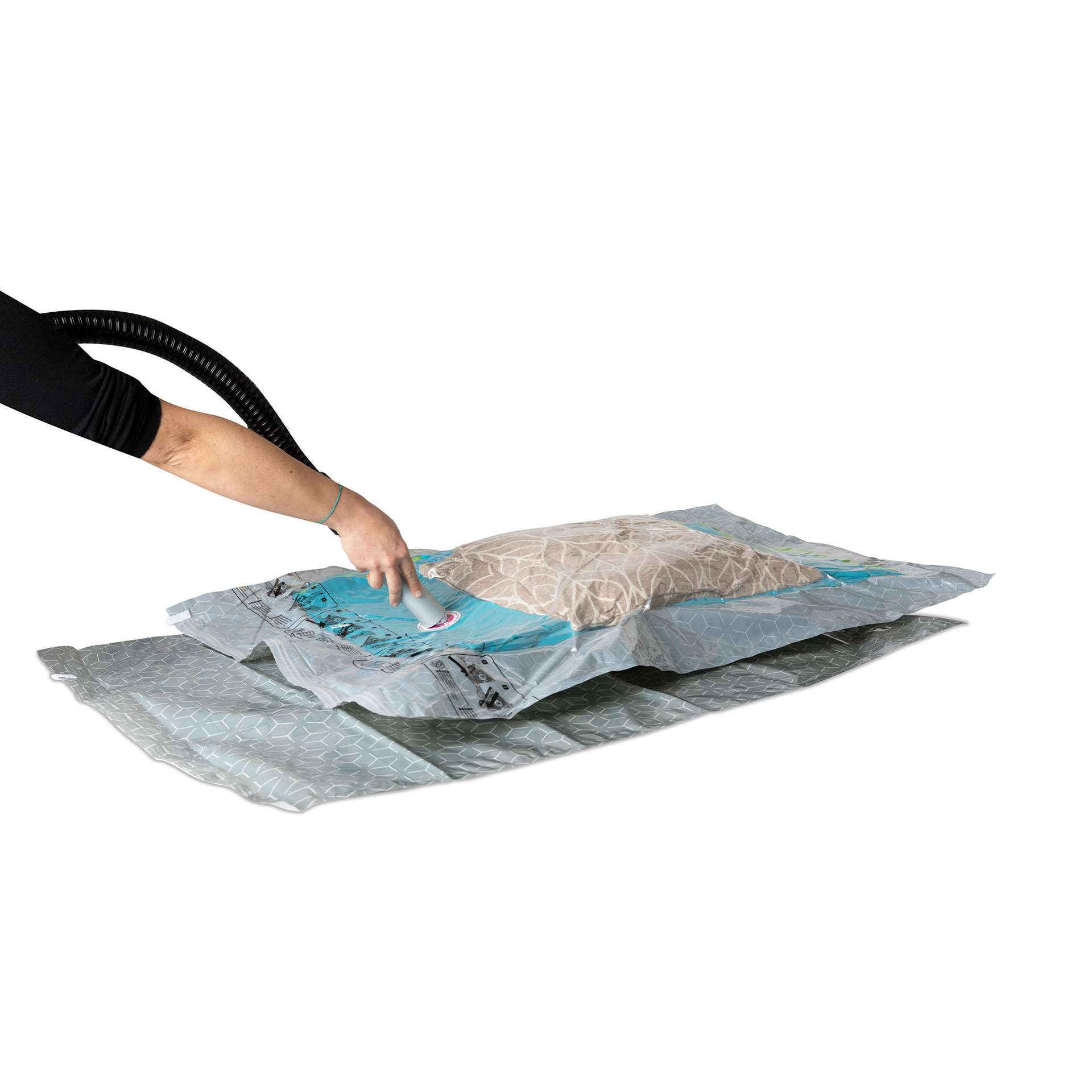 Sacchi Salvaspazio Sottovuoto Per Indumenti 90 X 110 Cm - Set Da 2 Pz, , large