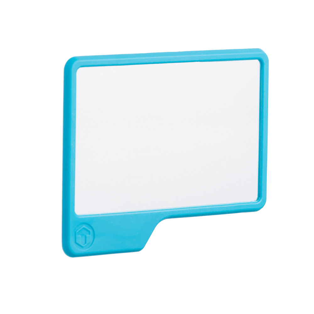 Specchio In Silicone Attacca&stacca, Colore Azzurro, , large