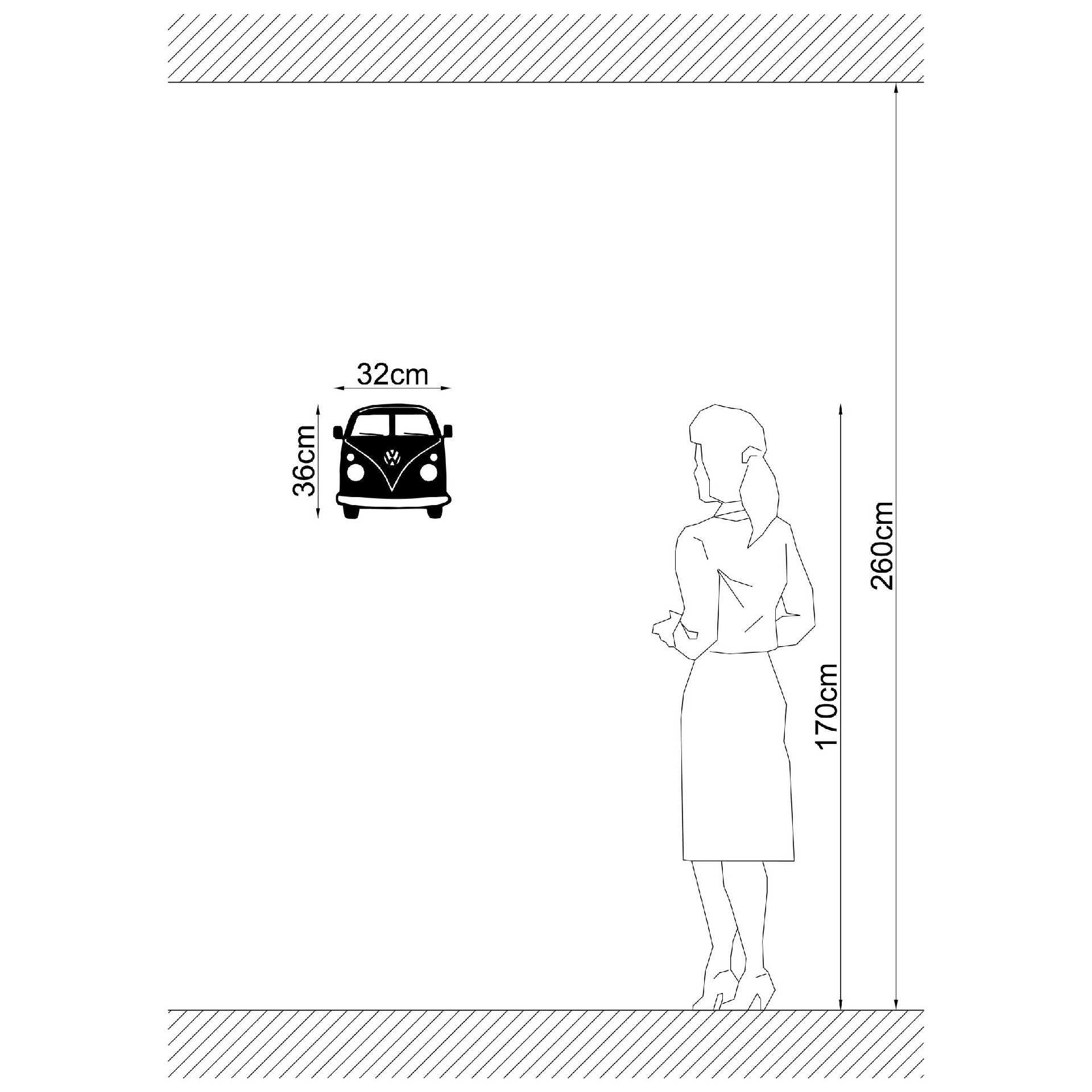 HOMEMANIA Decorazione da Parete Mini Van, , large