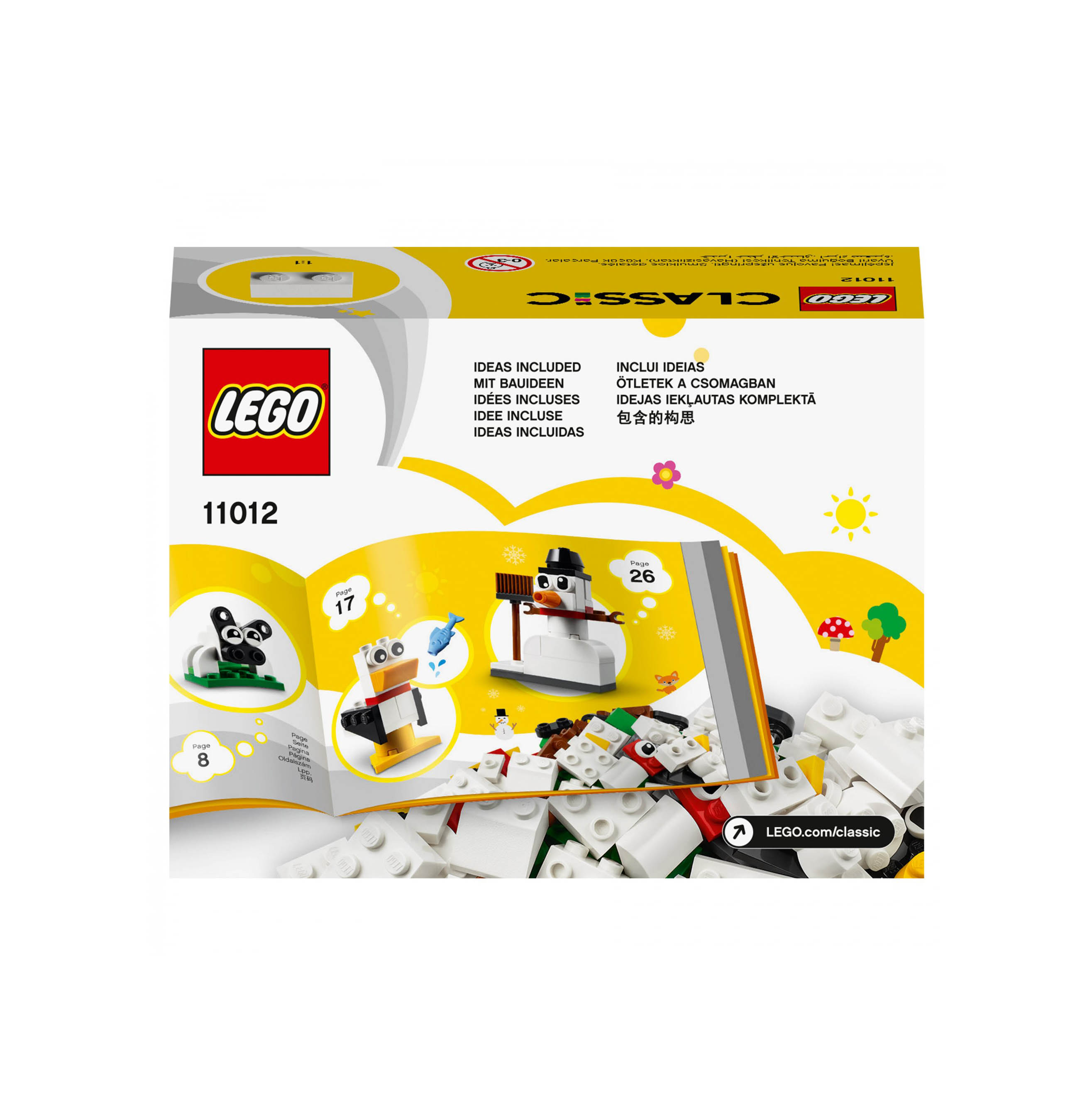LEGO Classic Mattoncini Bianchi Creativi, Set di Costruzioni per Bambini 4 Anni 11012, , large