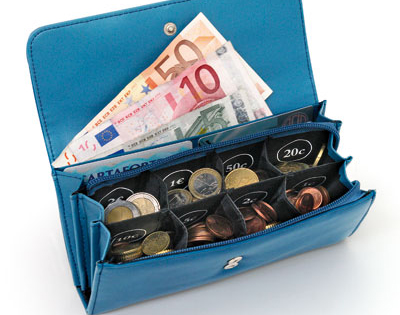 Portafoglio per euro in ecopelle, , large