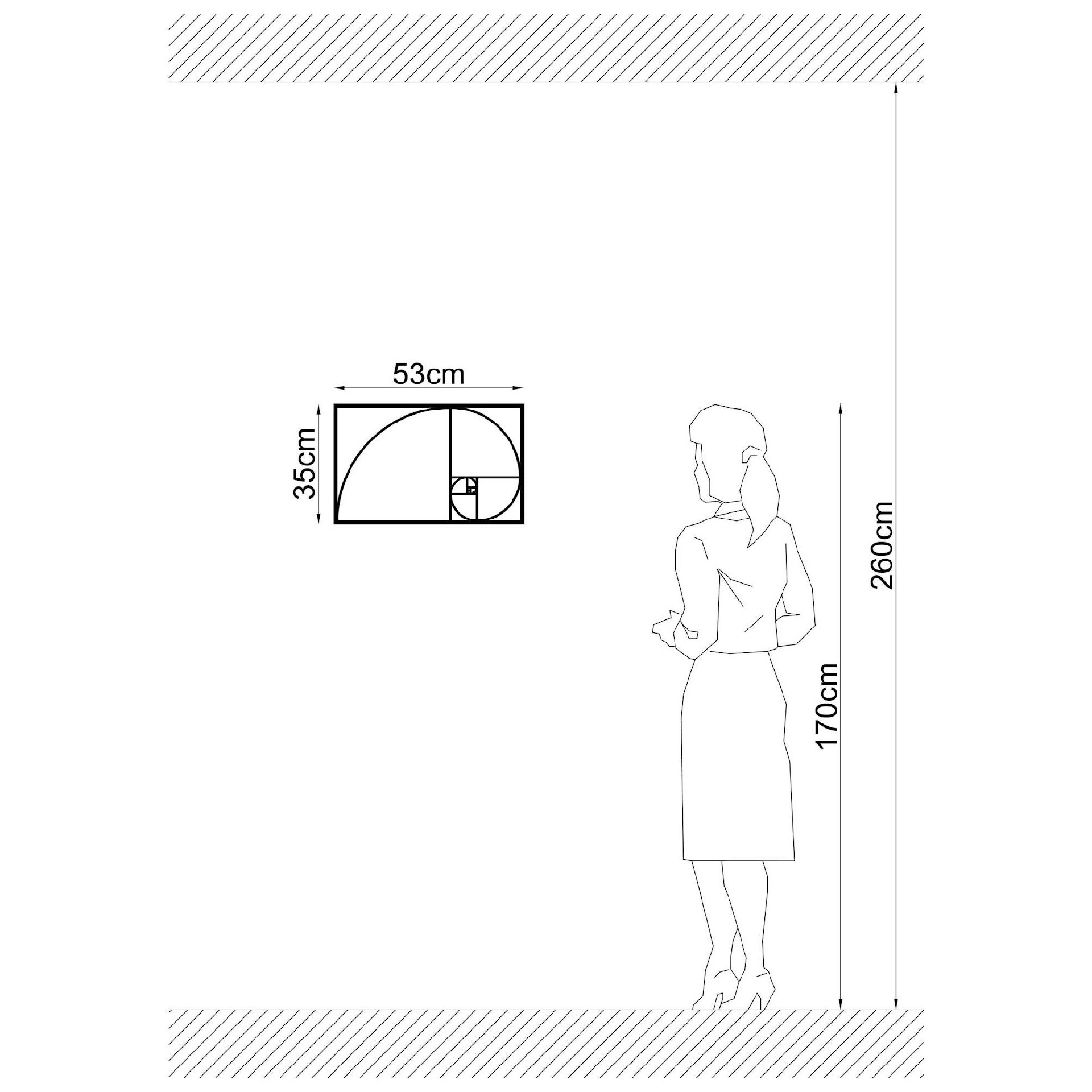 HOMEMANIA Decorazione da Parete Golden Ratio, , large