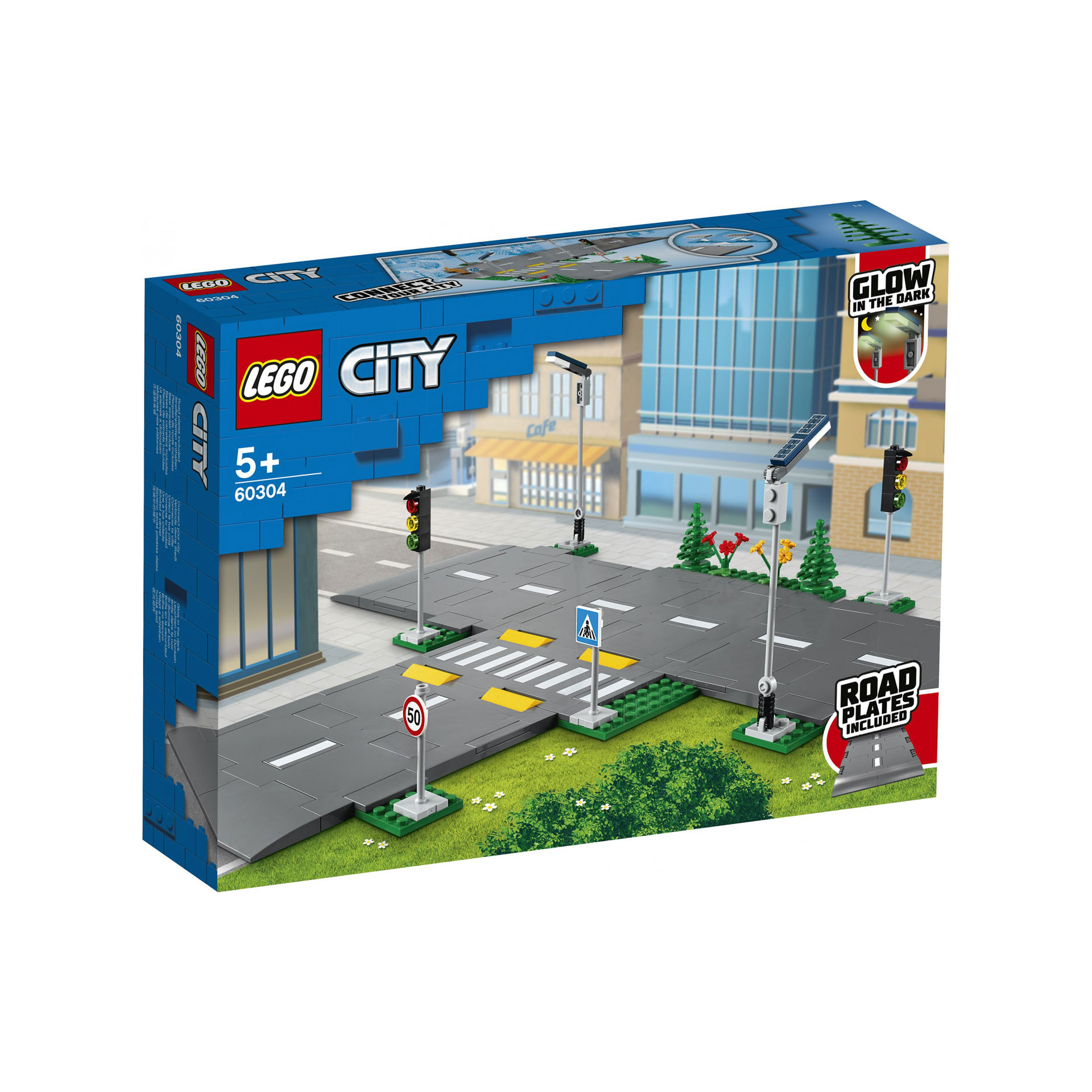 LEGO City Town Piattaforme Stradali, Playset con Lampioni, Semafori e Mattoncini 60304, , large
